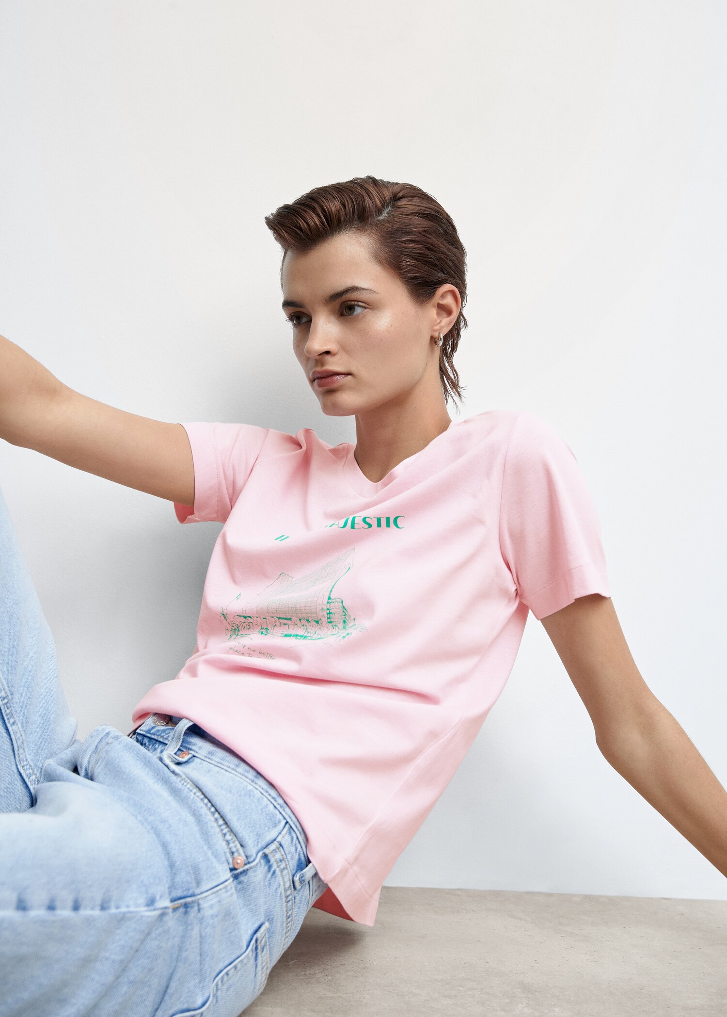 Bedrucktes Baumwoll-T-Shirt - Detail des Artikels 2