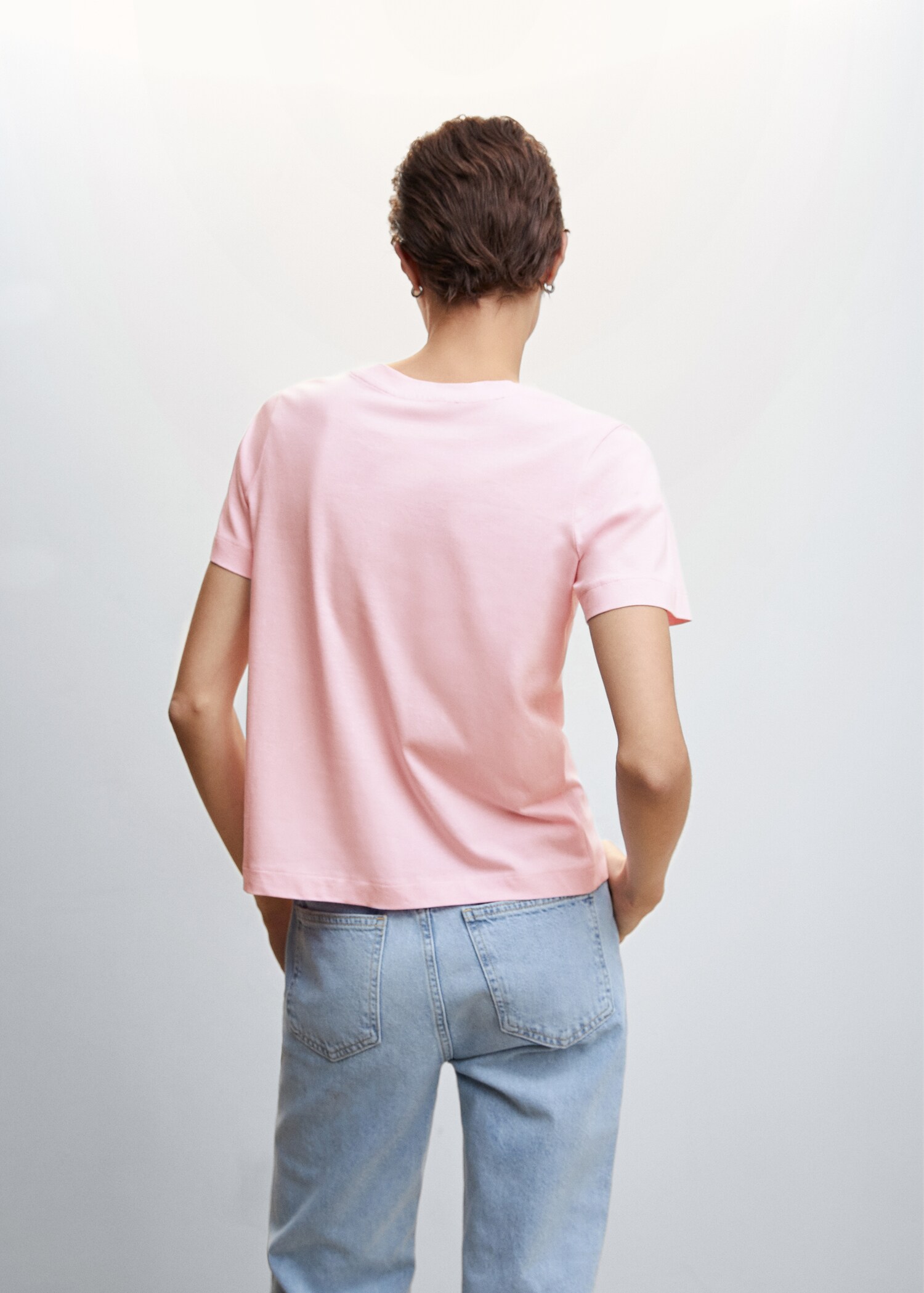 Bedrucktes Baumwoll-T-Shirt - Rückseite des Artikels