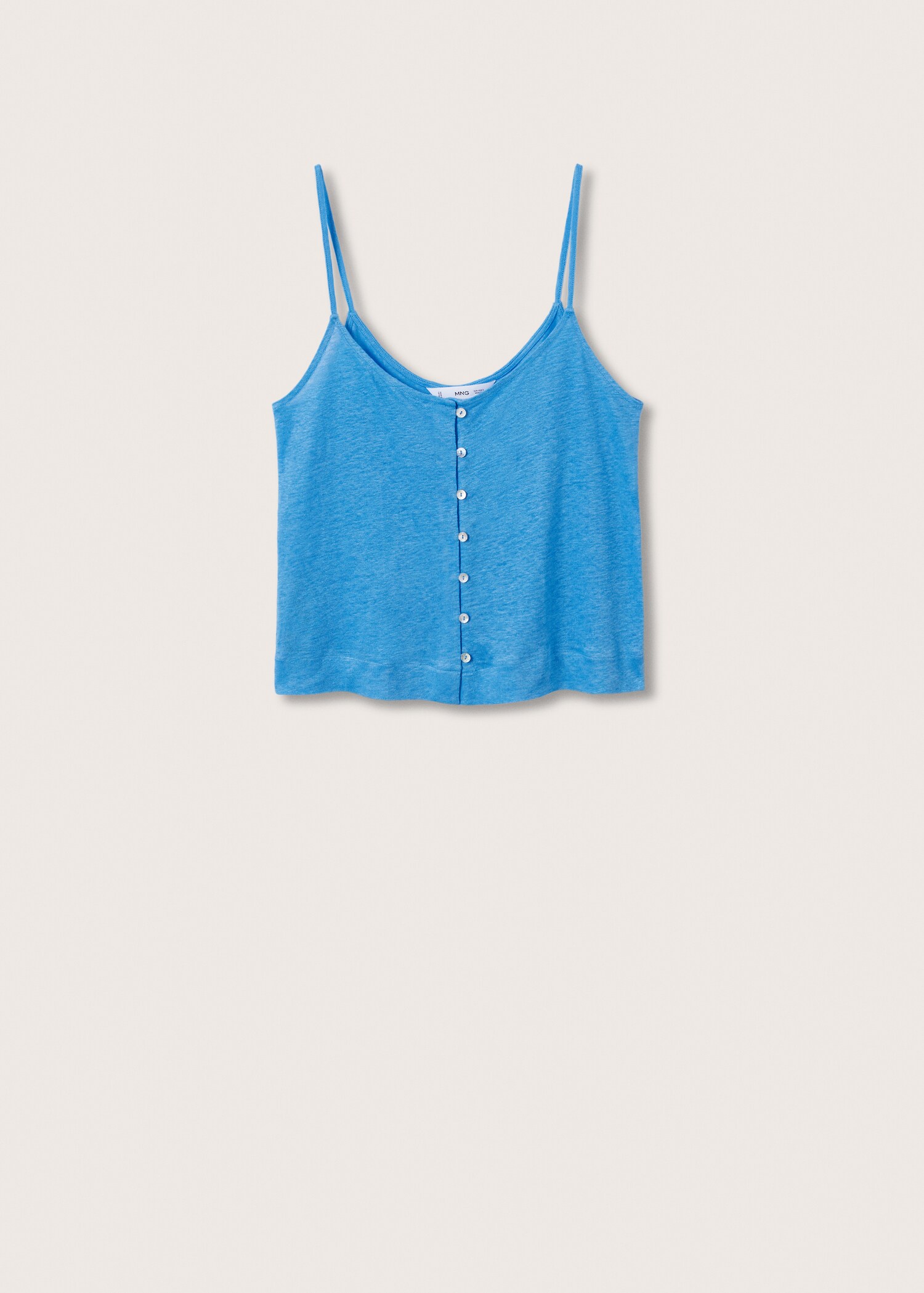 100% linen top with buttons - Article without model
