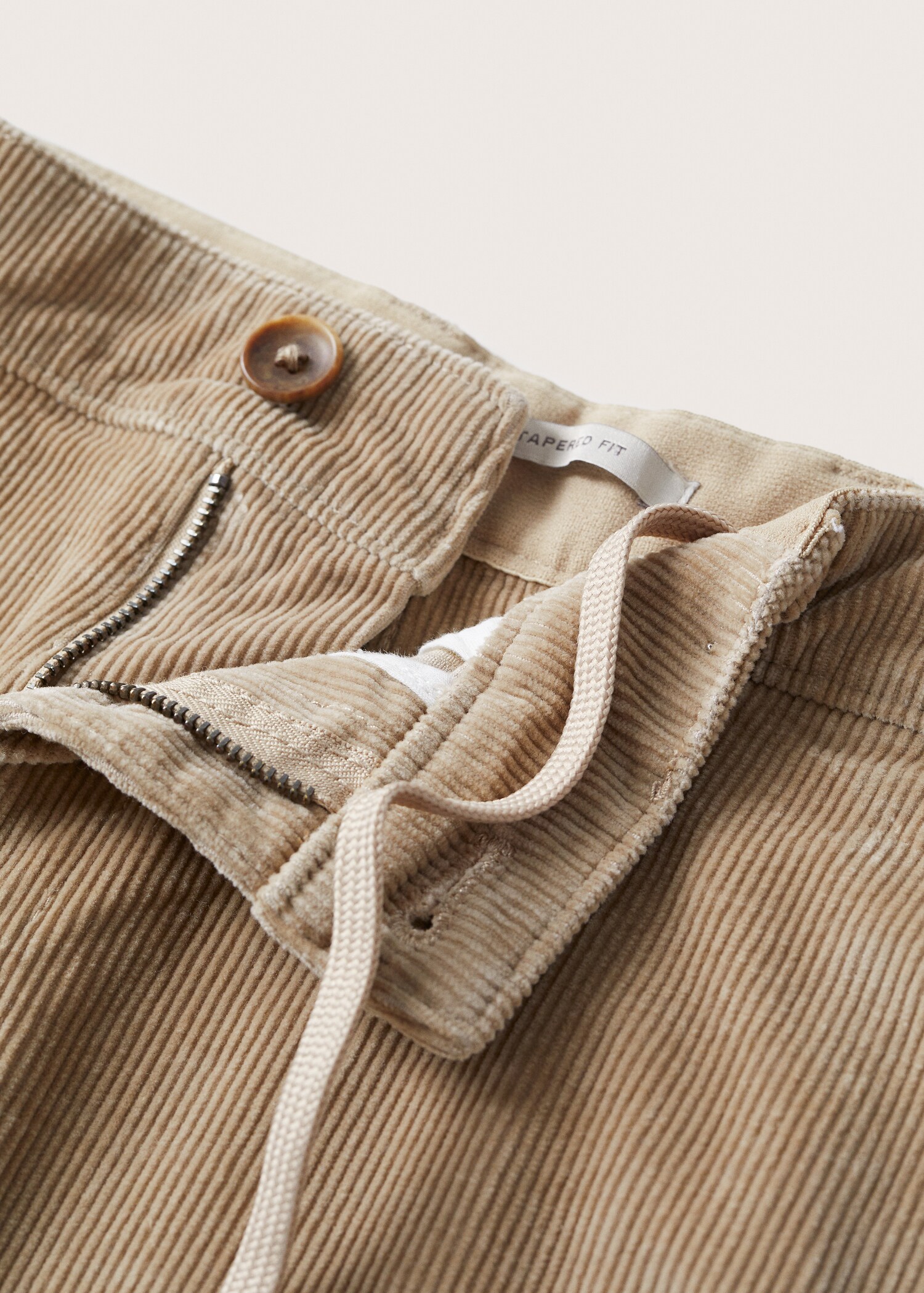 Tapered cropped corduroy trousers - Details of the article 7