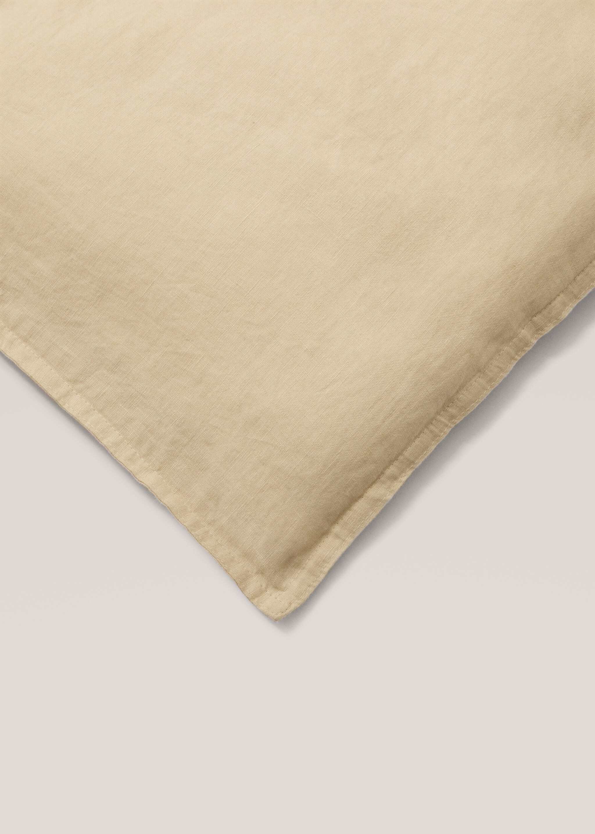 Bettbezug aus 100 % Leinen für 150/160 cm Bett - Detail des Artikels 4, Beige. Ref: 47117159-00.