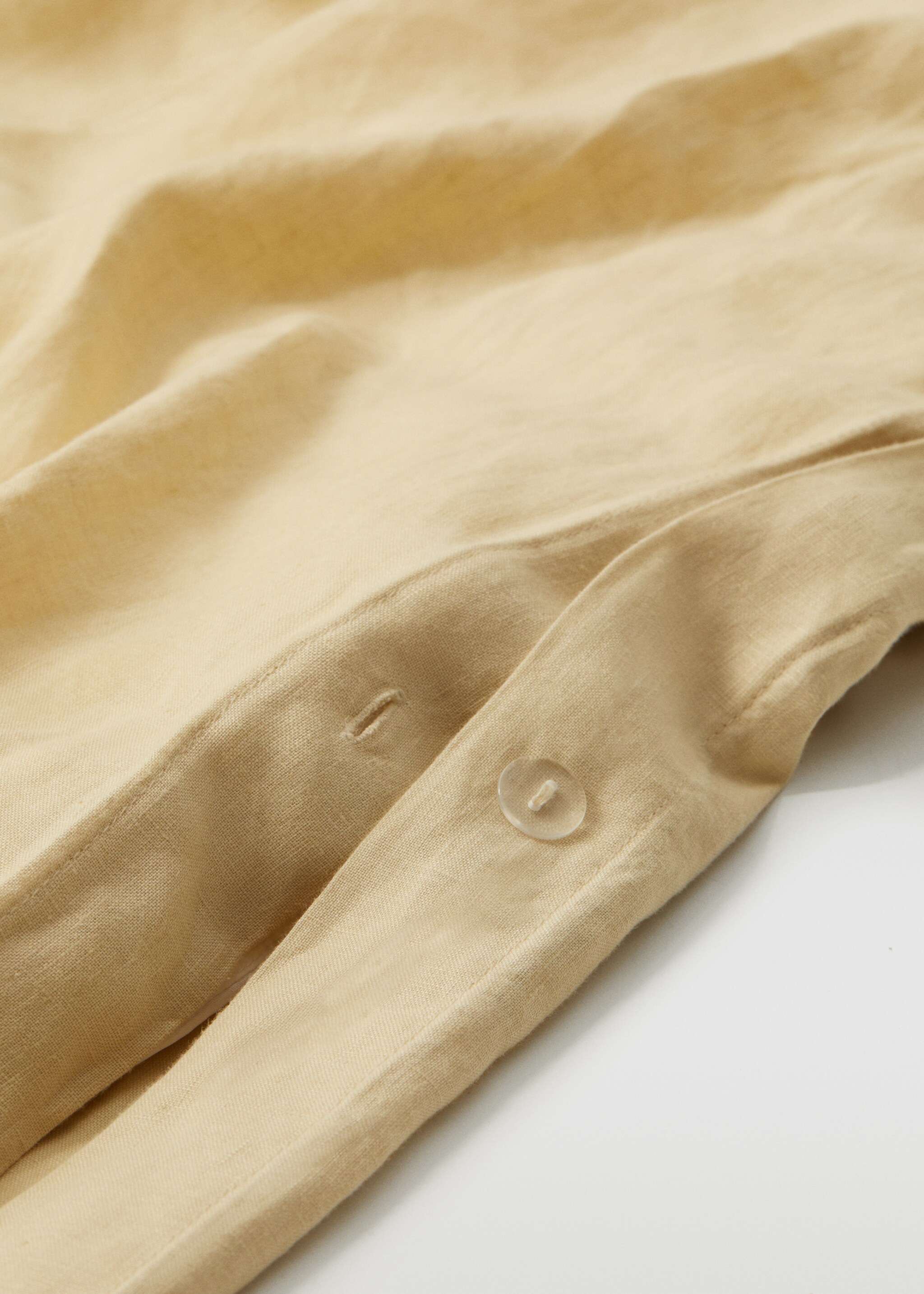 Bettbezug aus 100 % Leinen für 180 cm Bett - Detail des Artikels 3, Beige. Ref: 47127158-00.