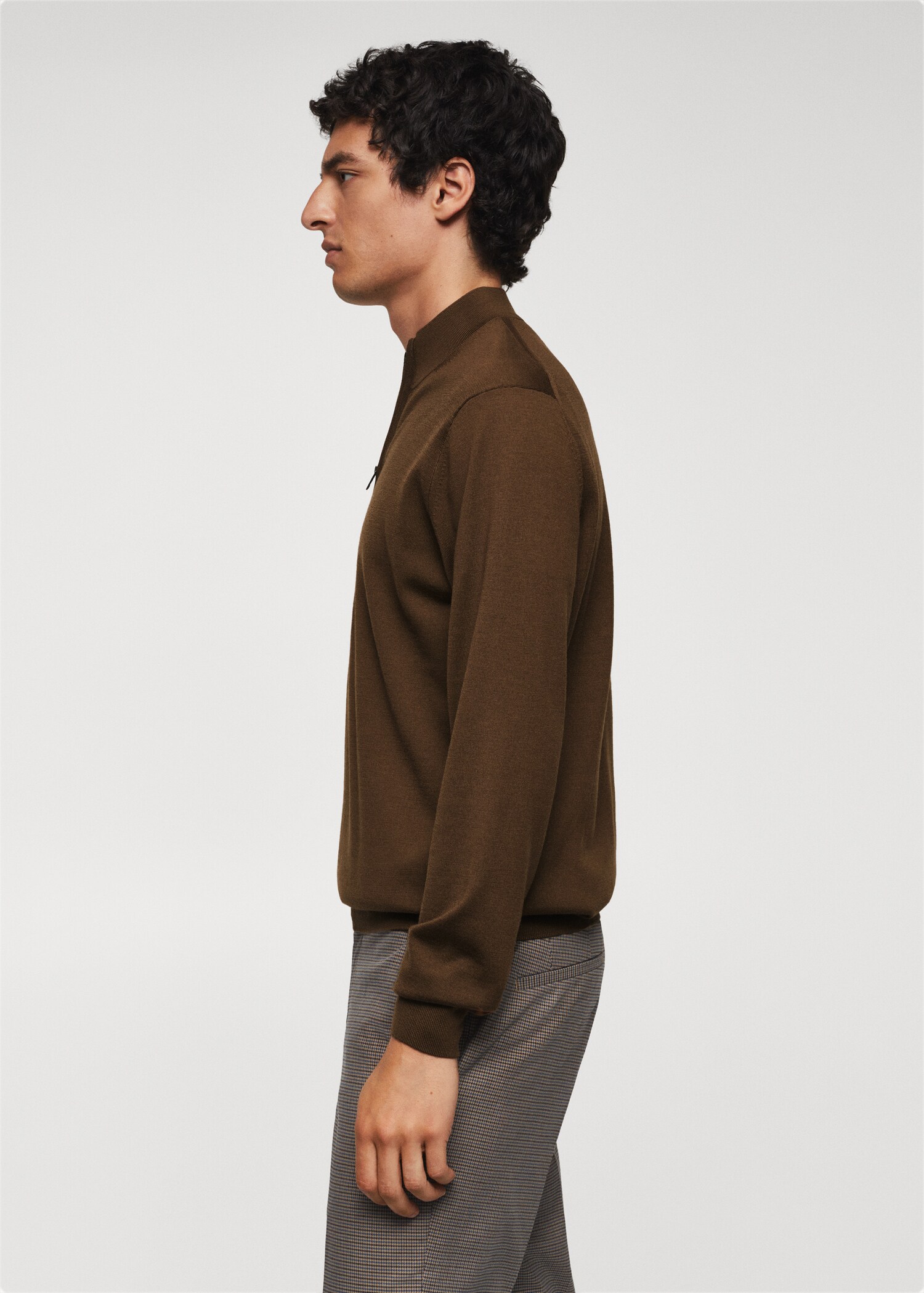Wool zip neck jumper - Details of the article 2