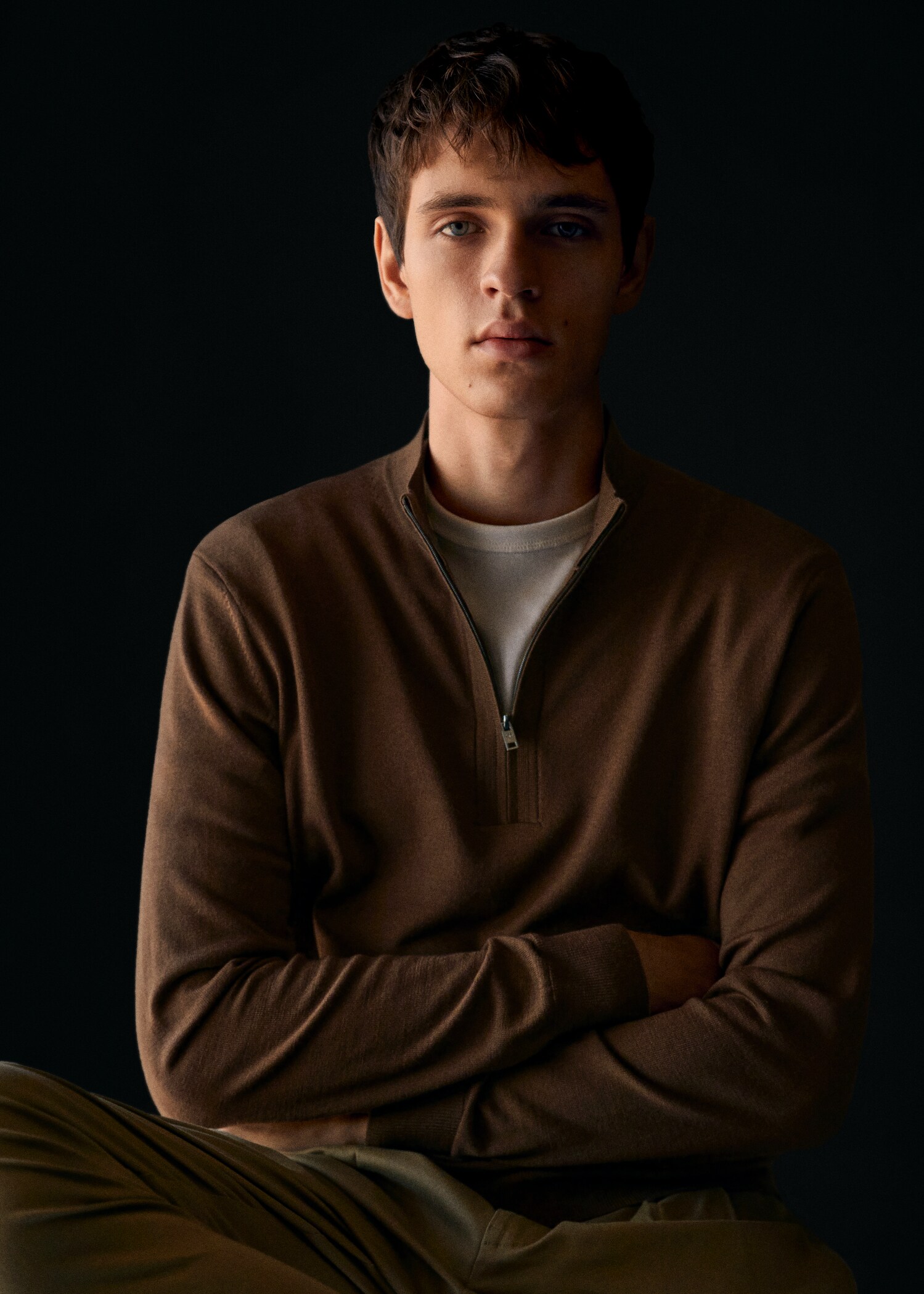 Wool zip neck jumper - Details of the article 5