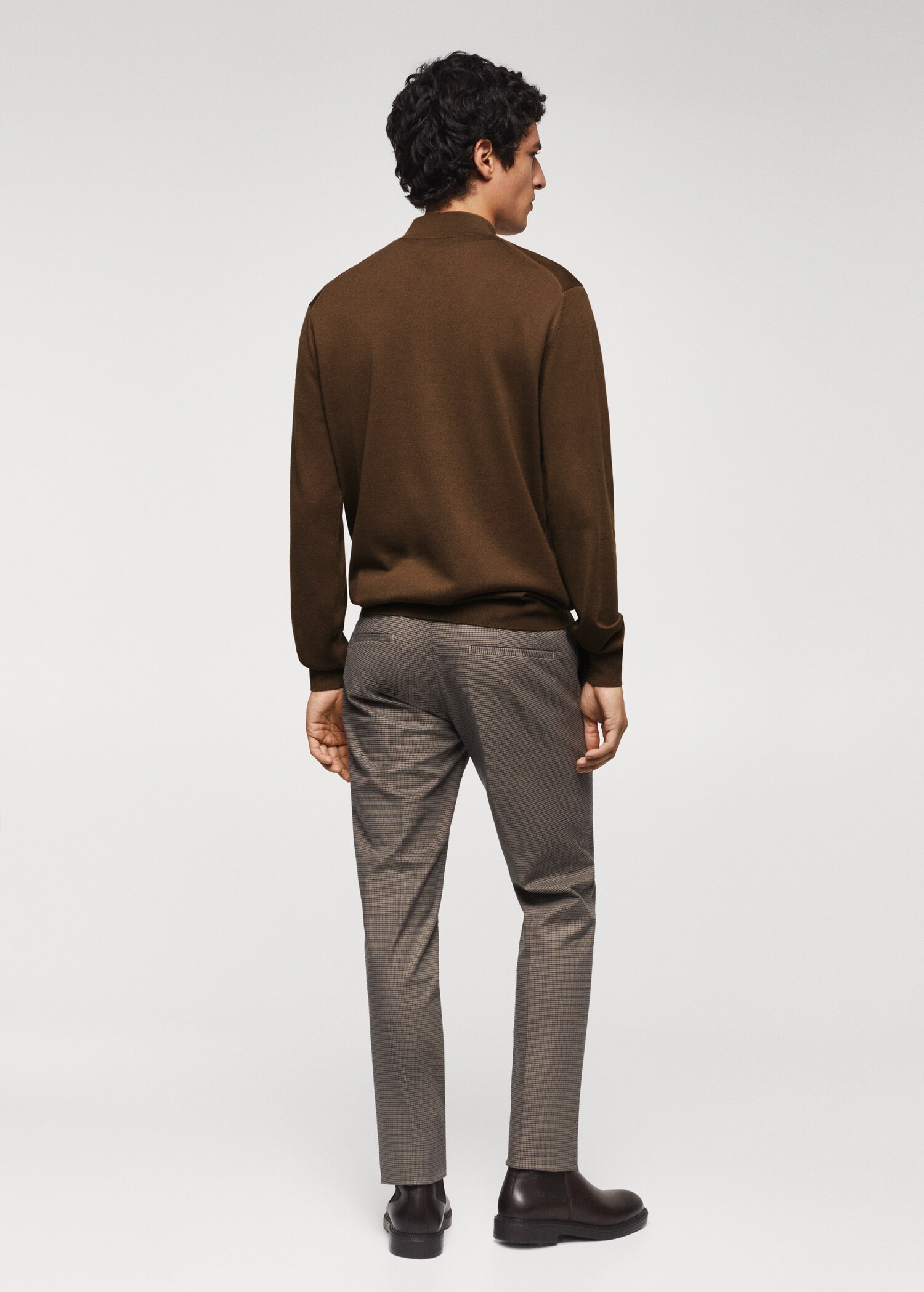 Wool zip neck jumper - Reverse of the article