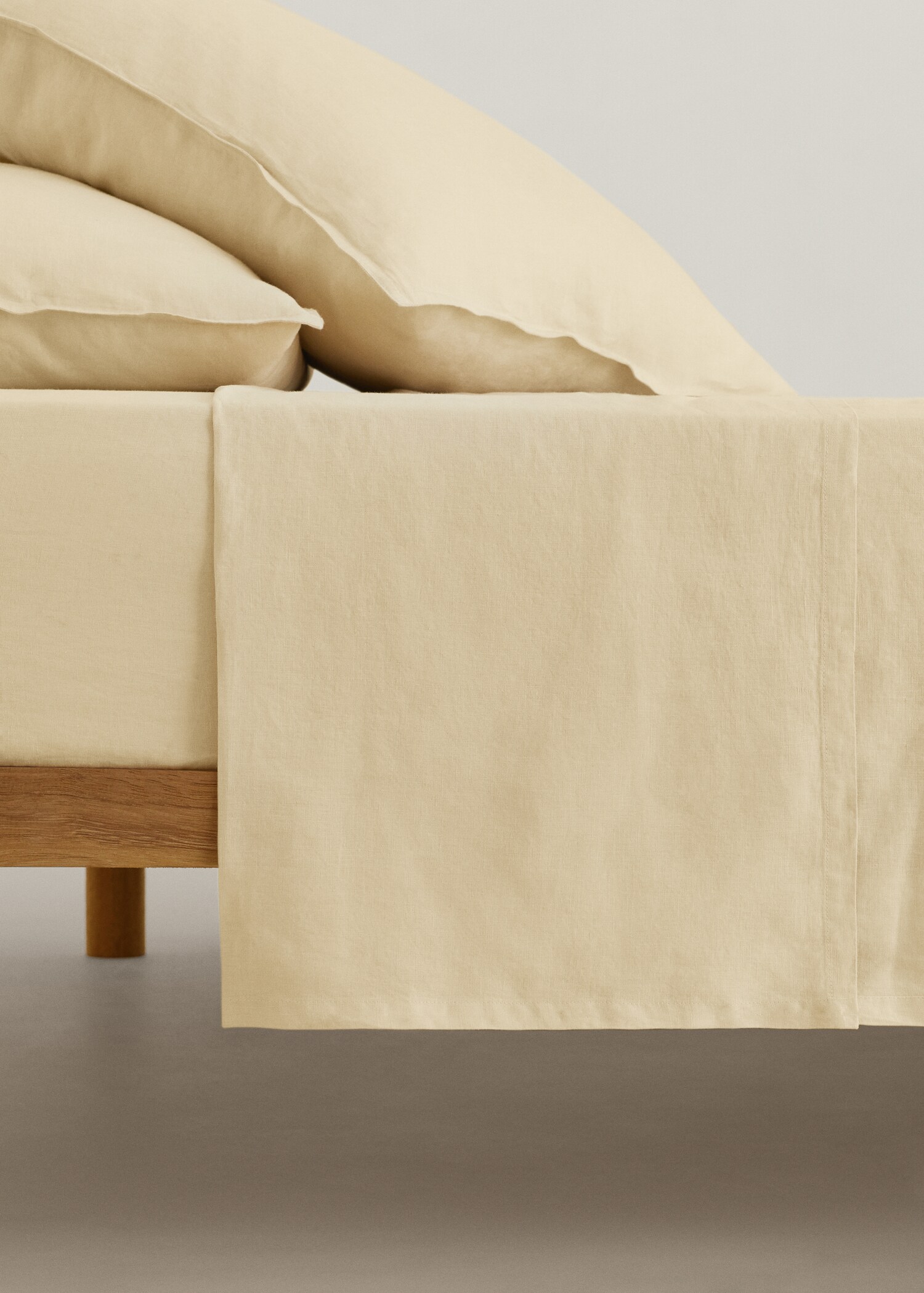Cotton percale flat sheet (300 threads) queen bed - Details of the article 3