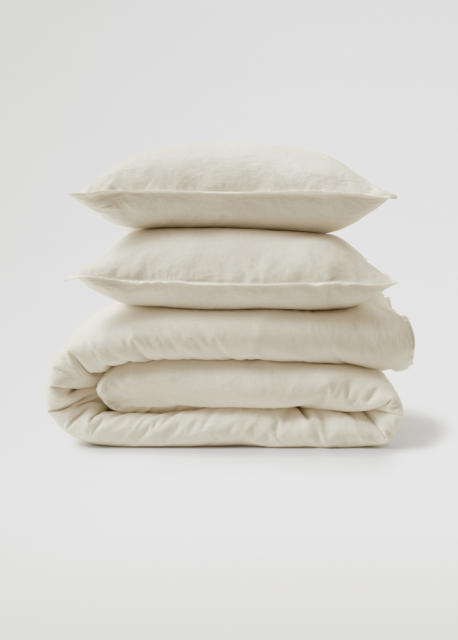 100% linen duvet cover for single bed - Medium plane