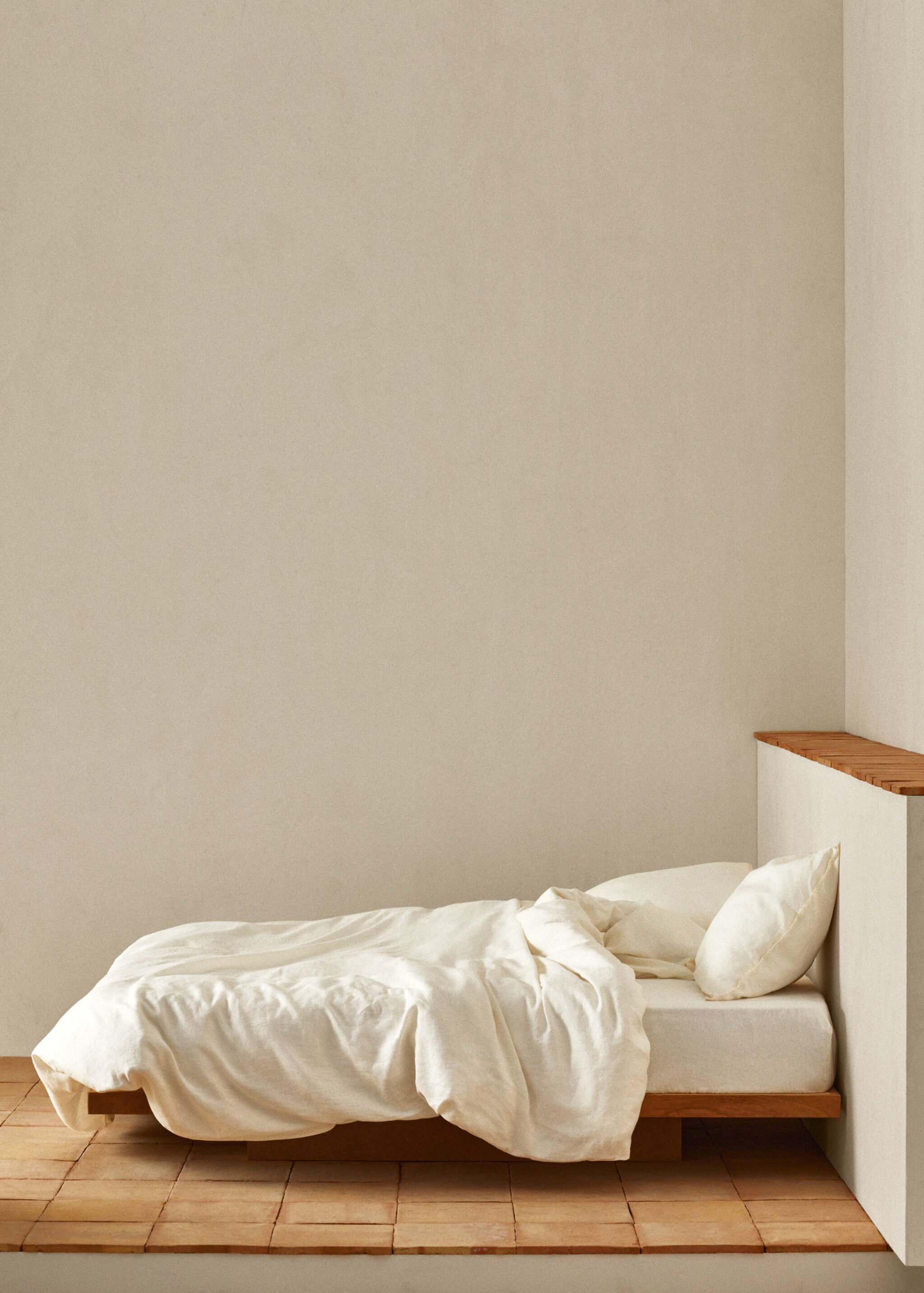 Housse de couette 100 % lin lit 90 cm - Détail de l'article 8, Blanc cassé. Ref: 47157153-00.