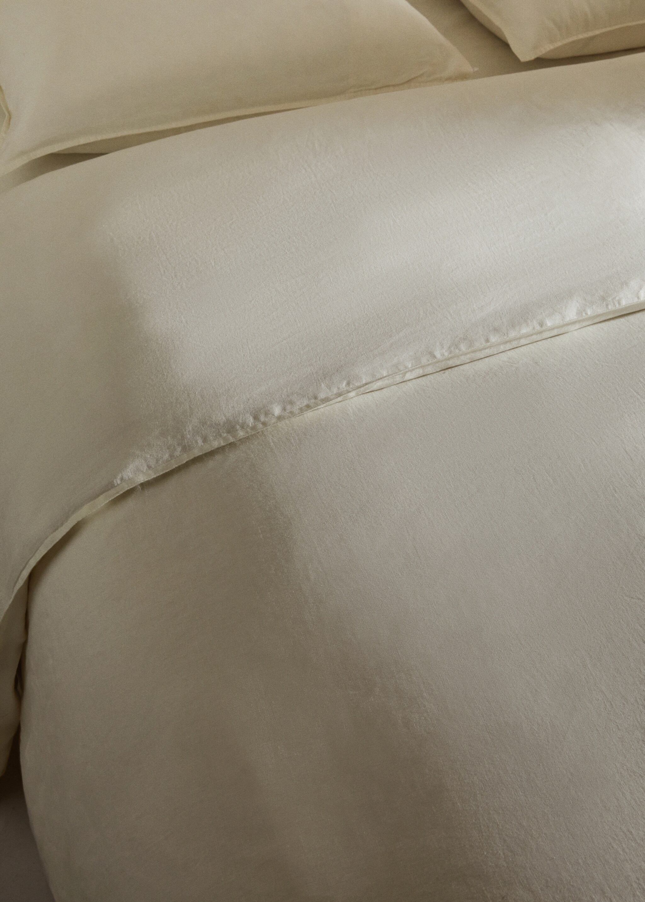 Housse de couette 100 % lin lit 90 cm - Détail de l'article 9, Blanc cassé. Ref: 47157153-00.