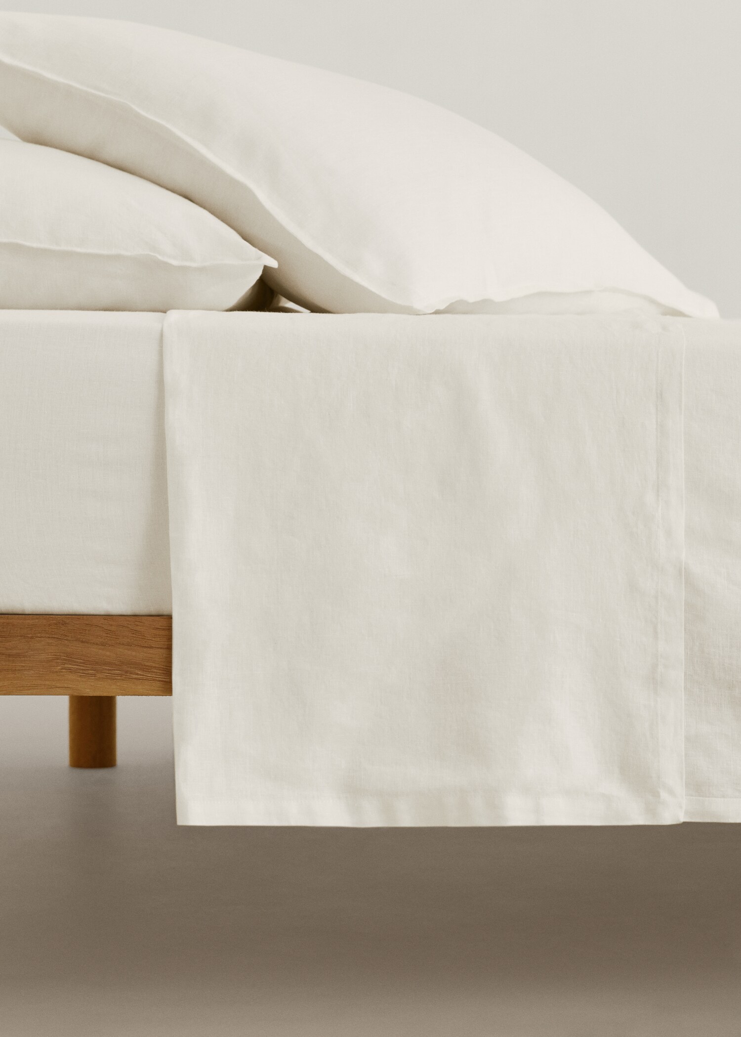 Cotton percale flat sheet (300 threads) queen bed - Medium plane