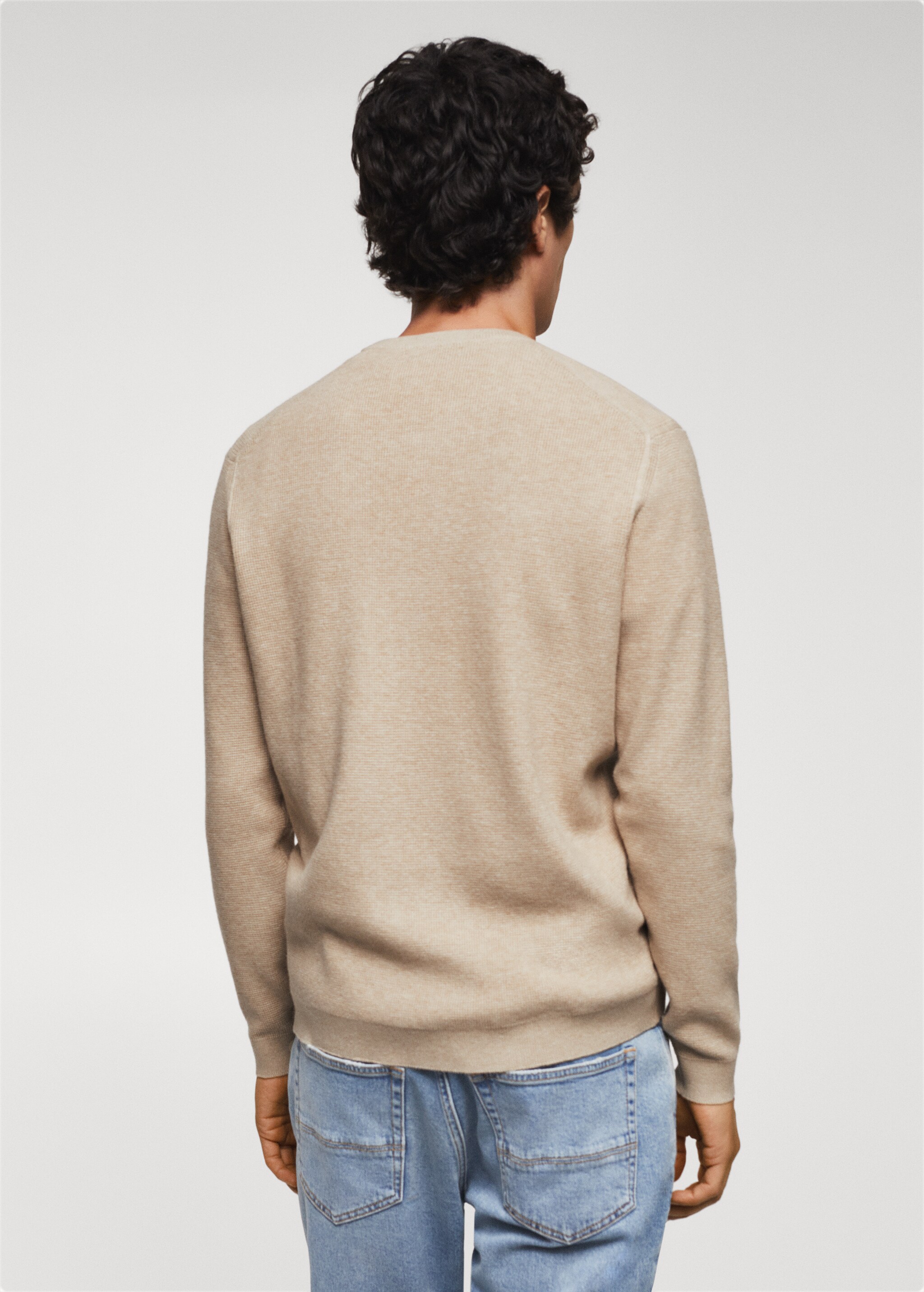 Structured cotton sweater - Reverse of the article