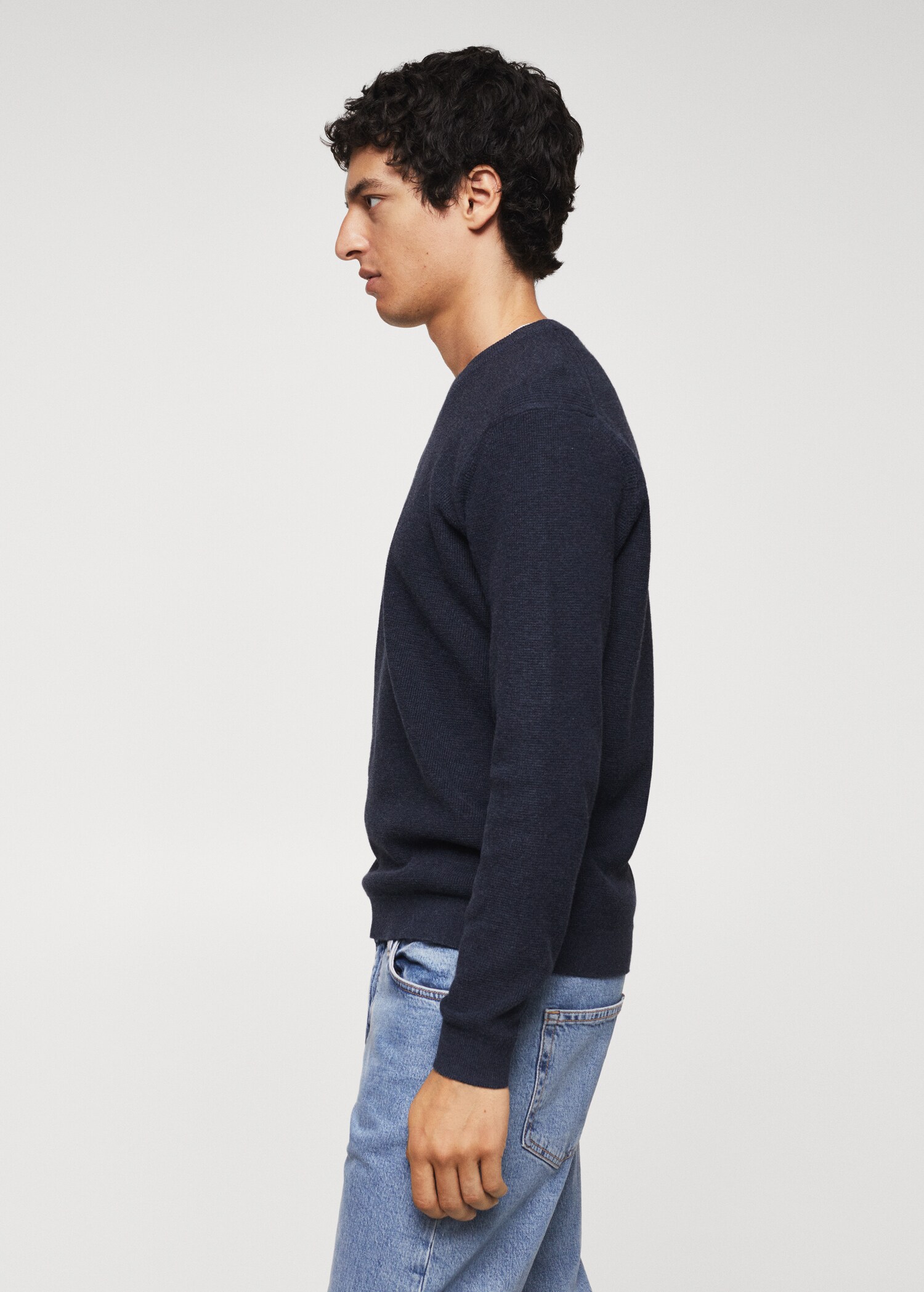 Structured cotton sweater - Details of the article 2