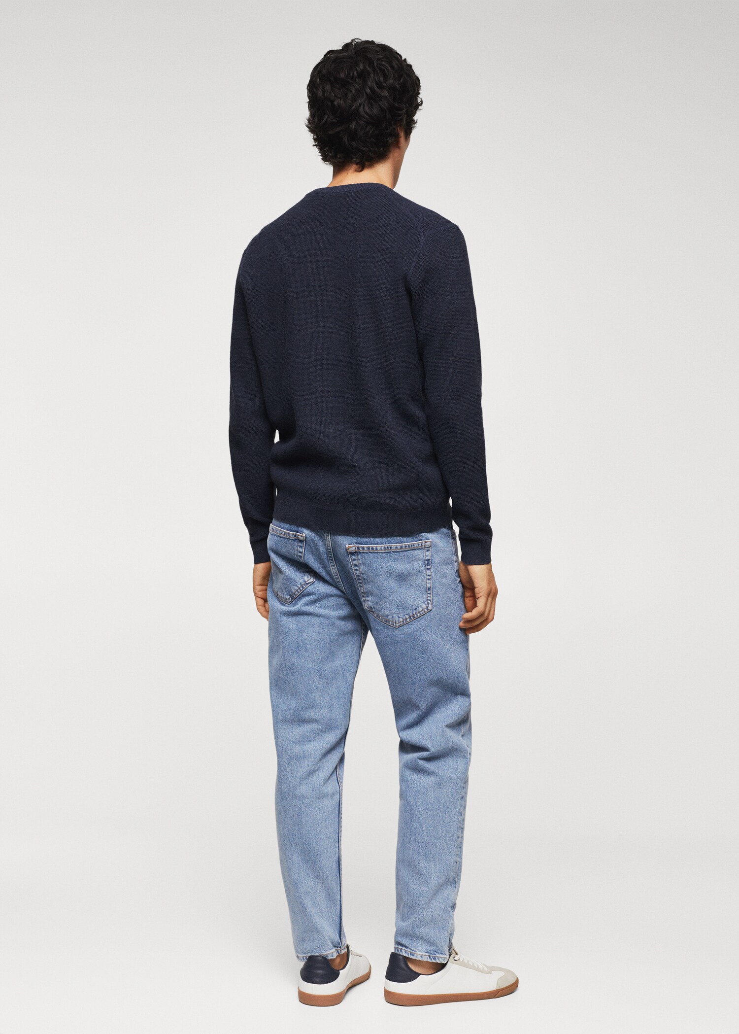 Structured cotton sweater - Reverse of the article