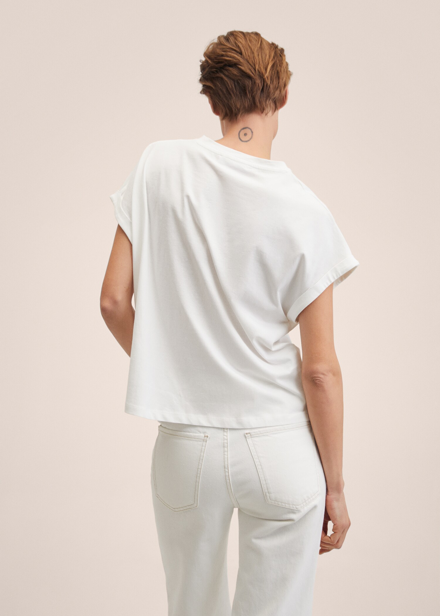 Bedrucktes Baumwoll-T-Shirt - Rückseite des Artikels