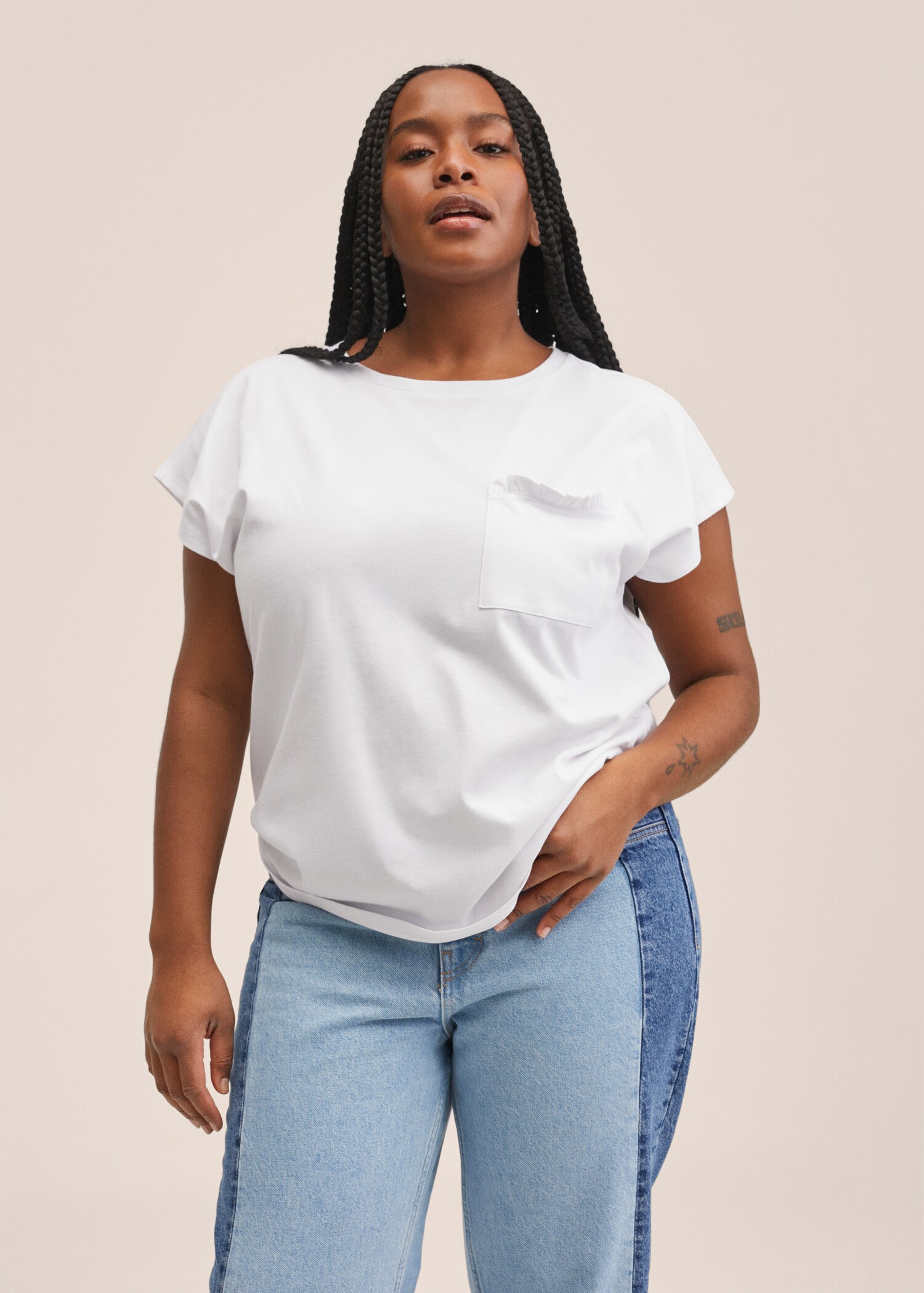 Katoenen blouse met borstzak - Detail van het artikel 3