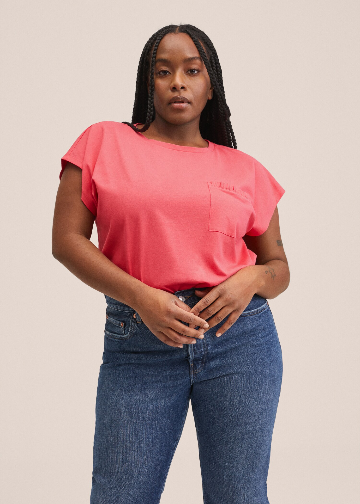 Katoenen blouse met borstzak - Detail van het artikel 3