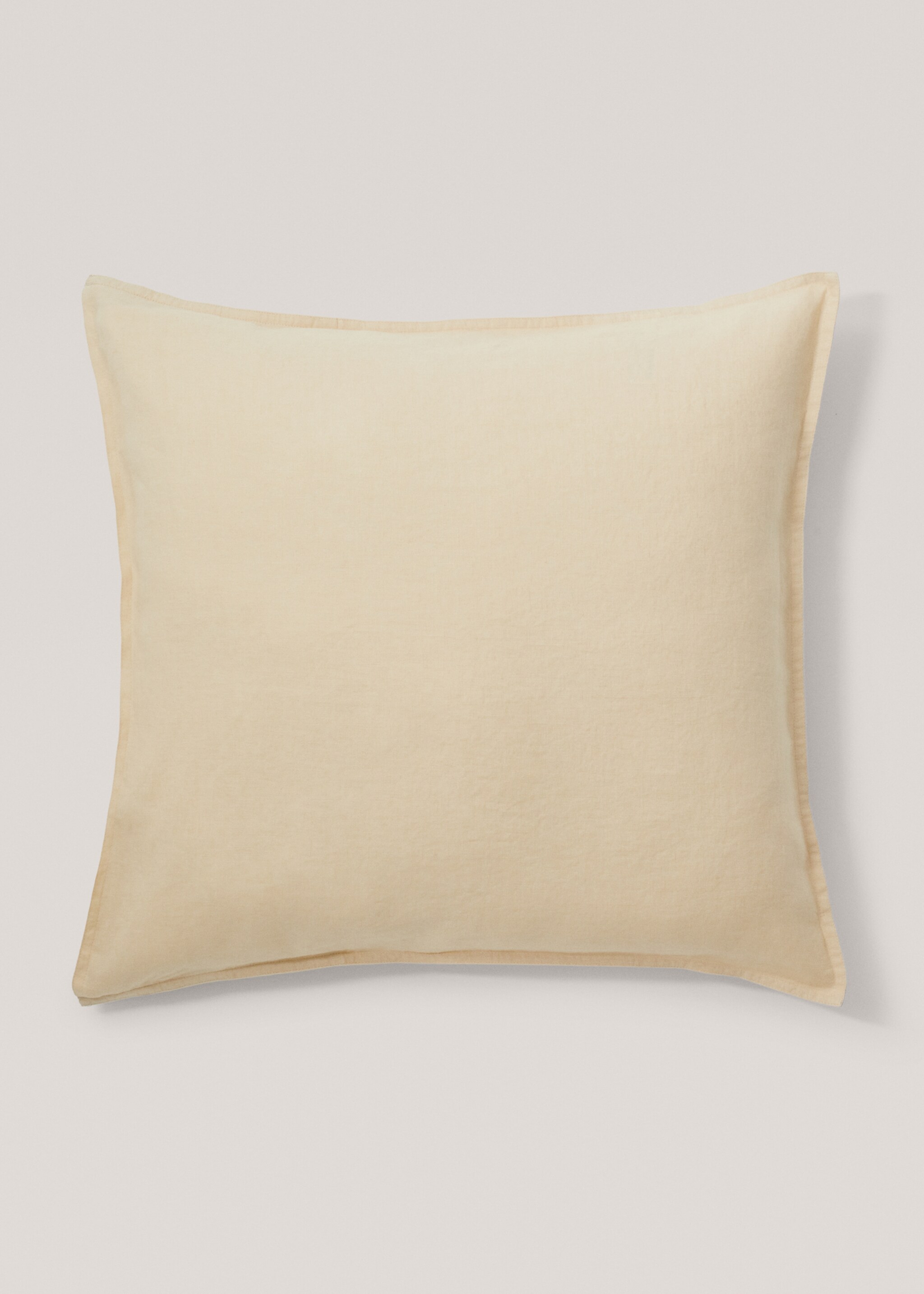 Lot de taies d’oreiller 100 % lin 80x80 cm - Article sans modèle, Beige. Ref: 47197151-00.