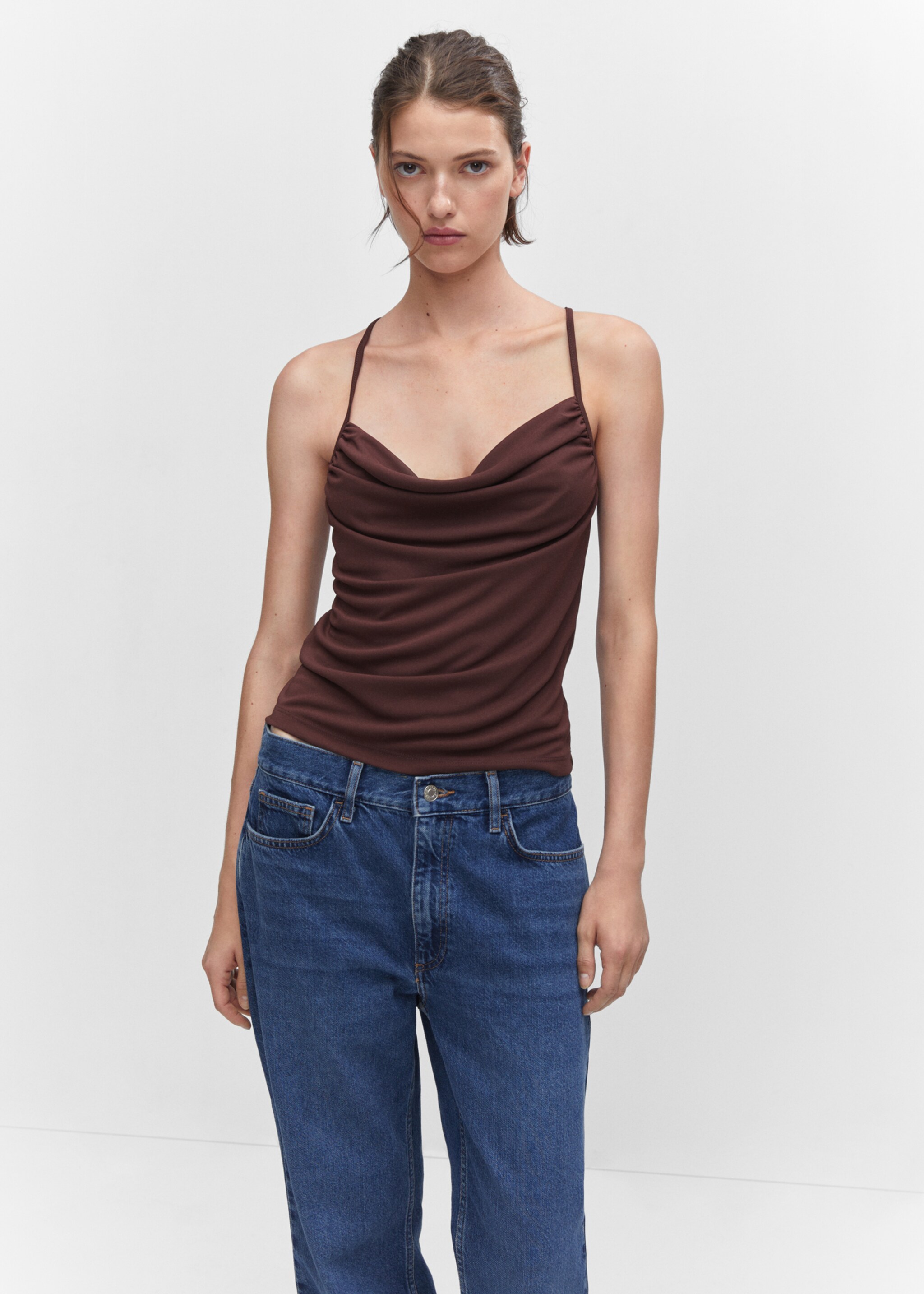 Draped lace top - Medium plane