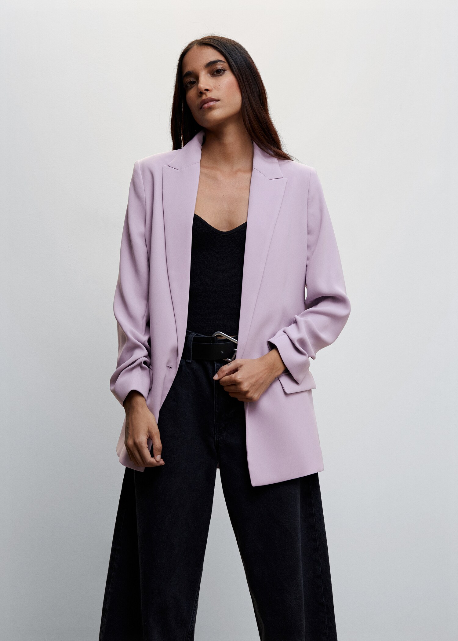 Flowy suit blazer - Medium plane