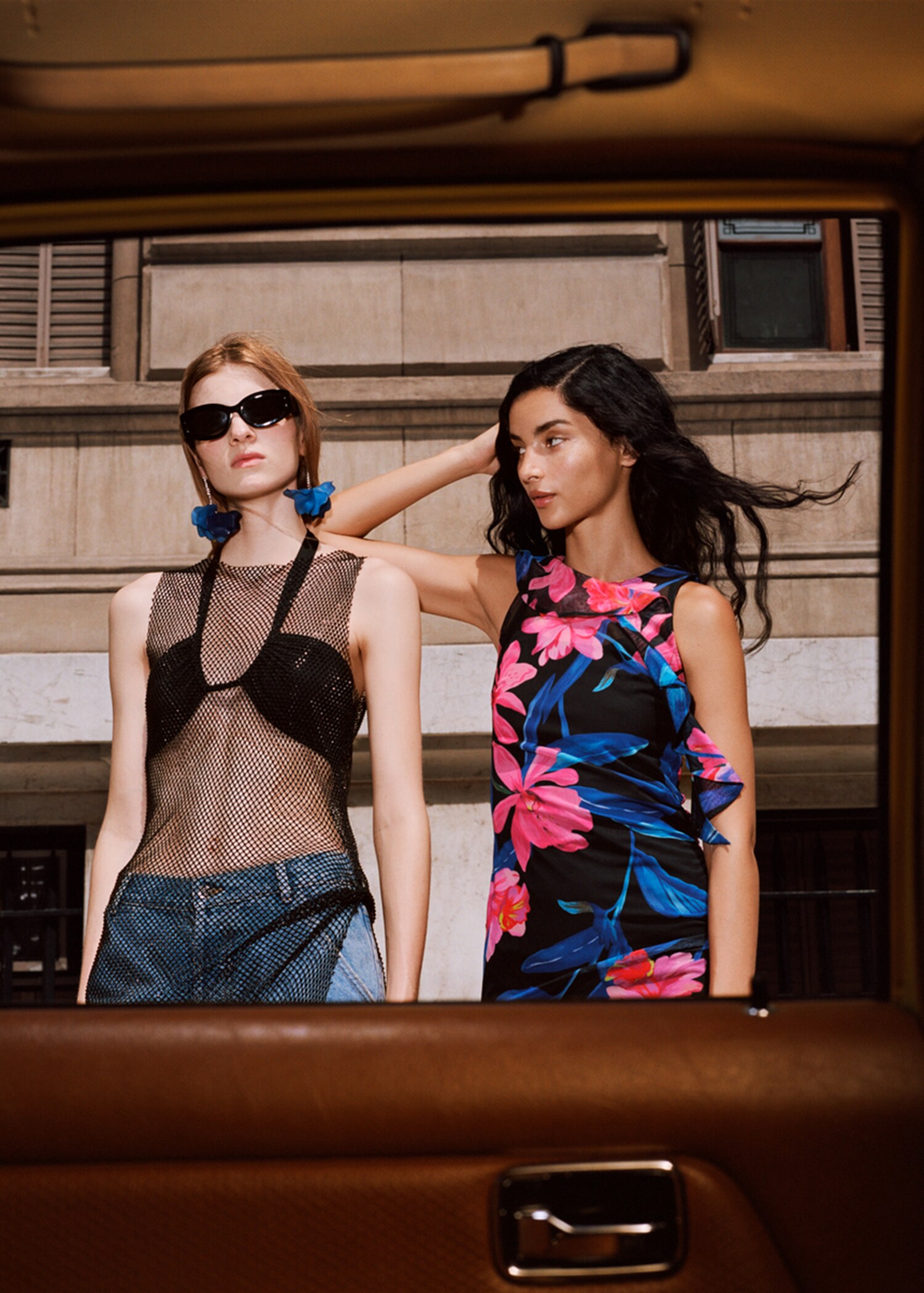 Asymmetrical ruffled chiffon dress - Details of the article 6