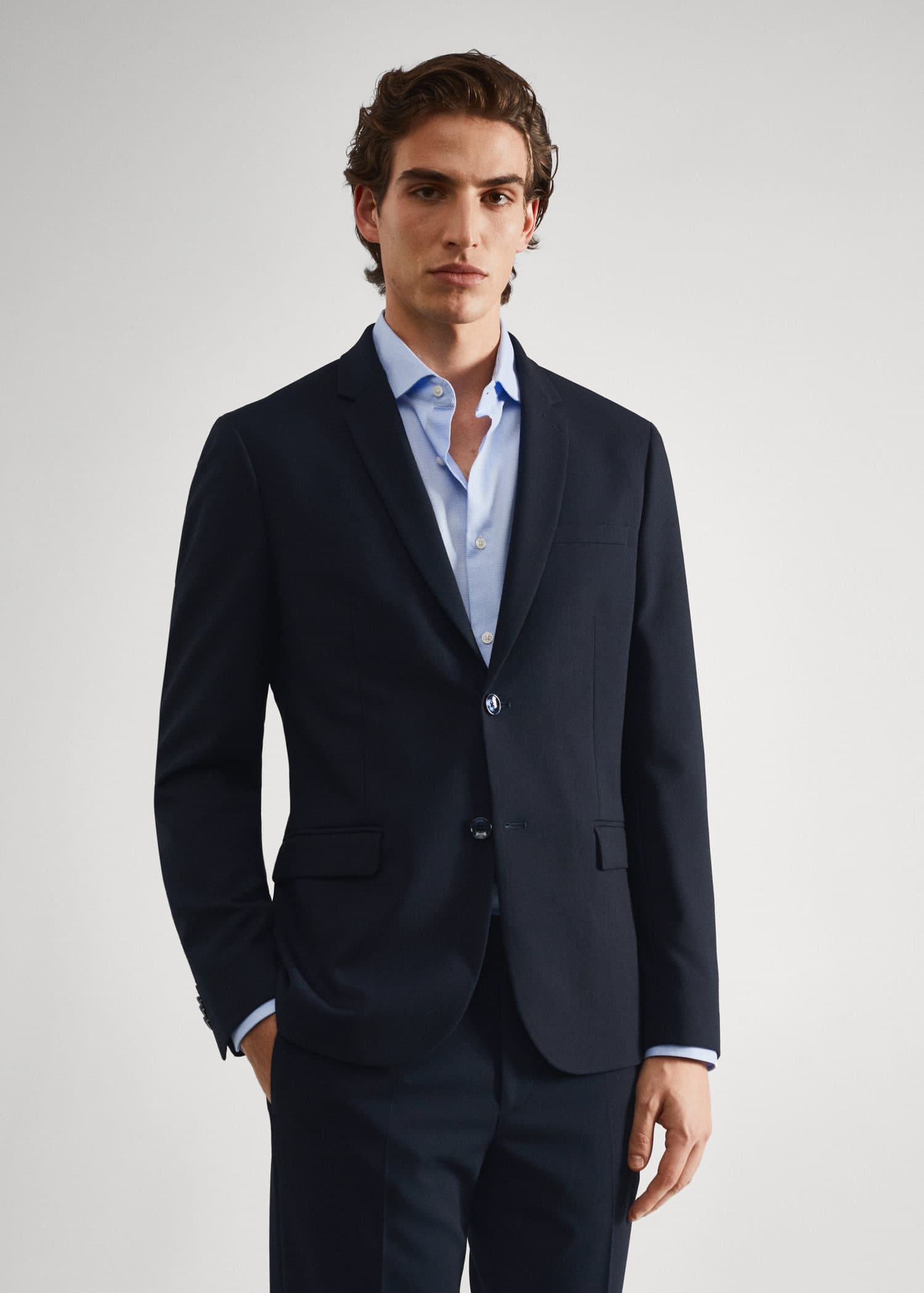 Super slim-fit suit jacket - Medium plane
