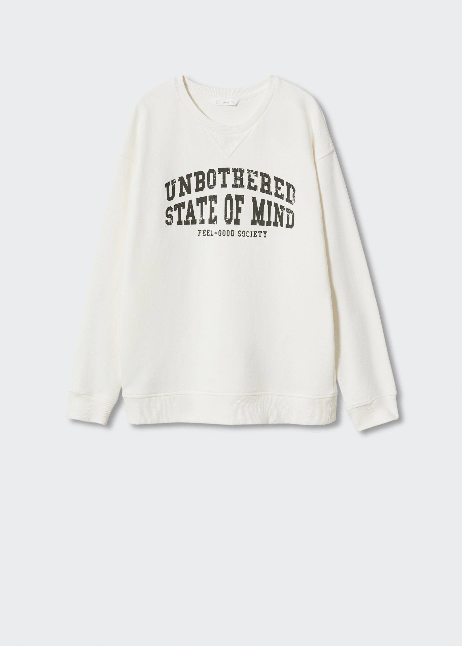 Message cotton sweatshirt - Article without model