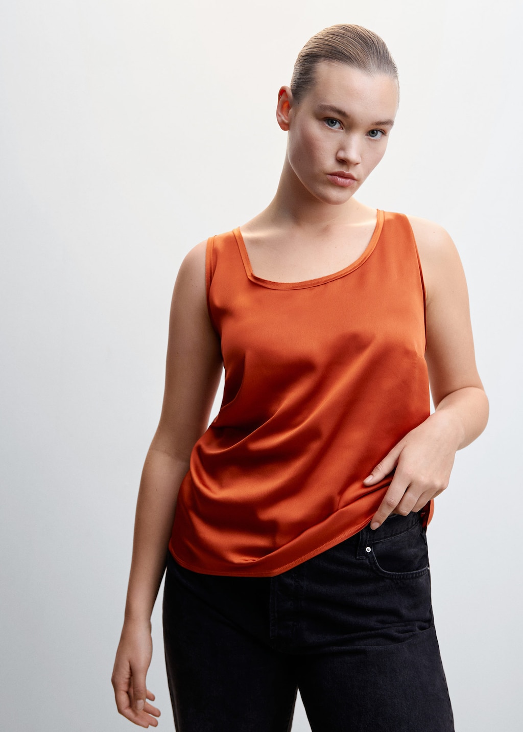 Camisetas violeta by mango outlet clearance