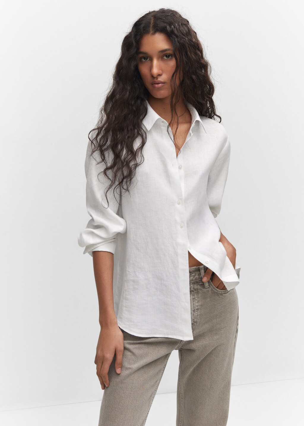 Camisas blancas mango mujer shop