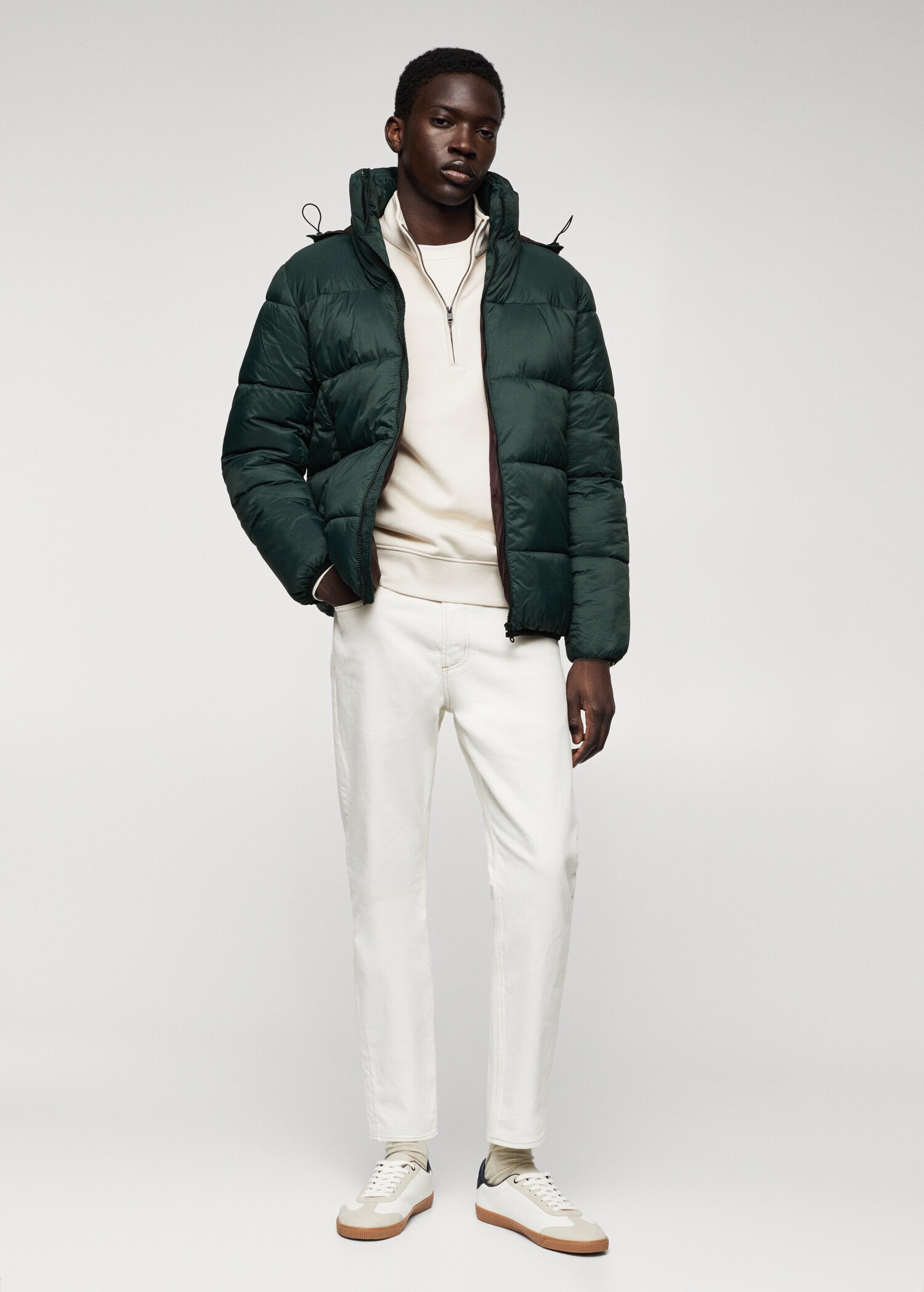 Hooded Water-Repellent Anorak - General plane