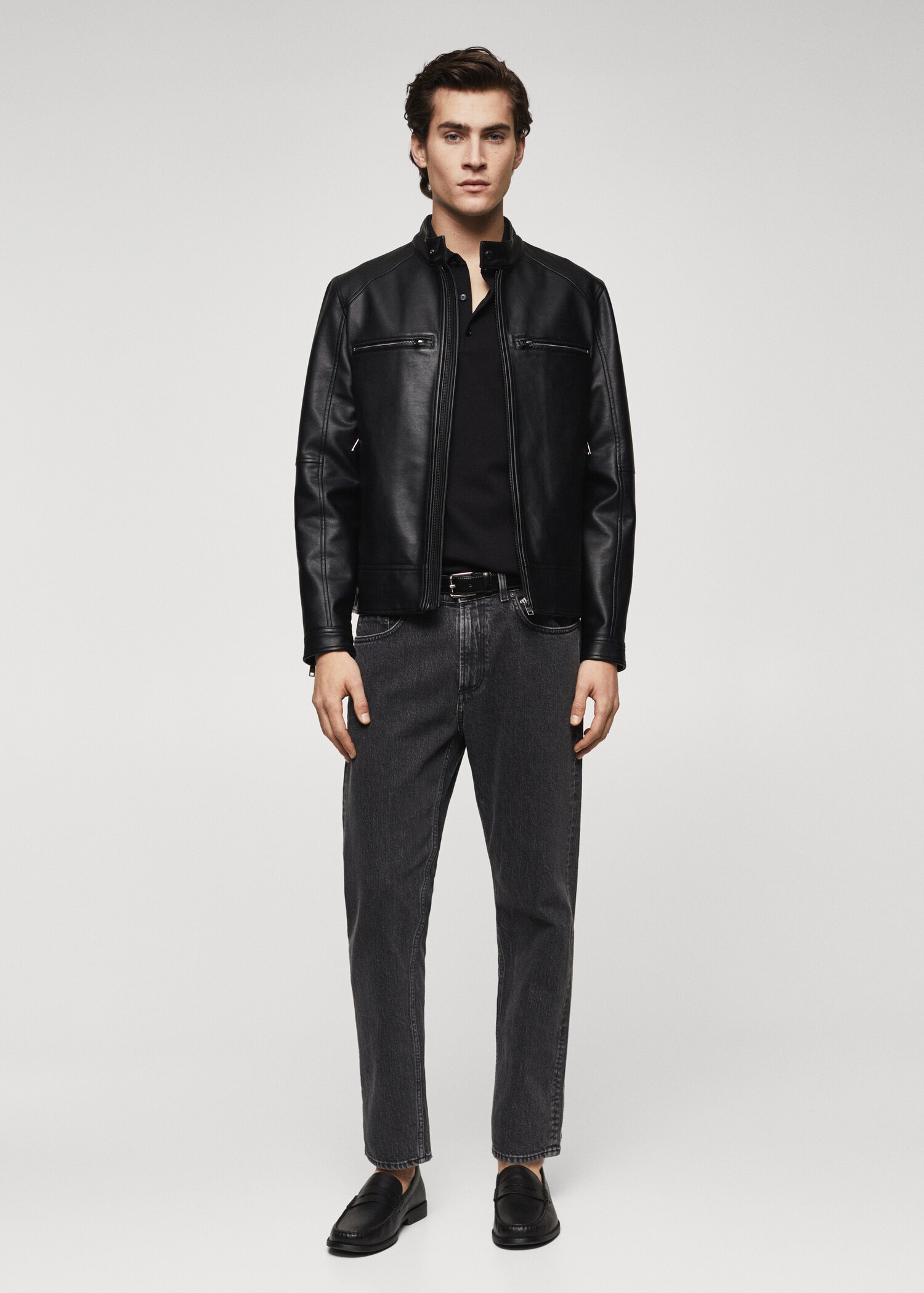 Leather-effect jacket - General plane
