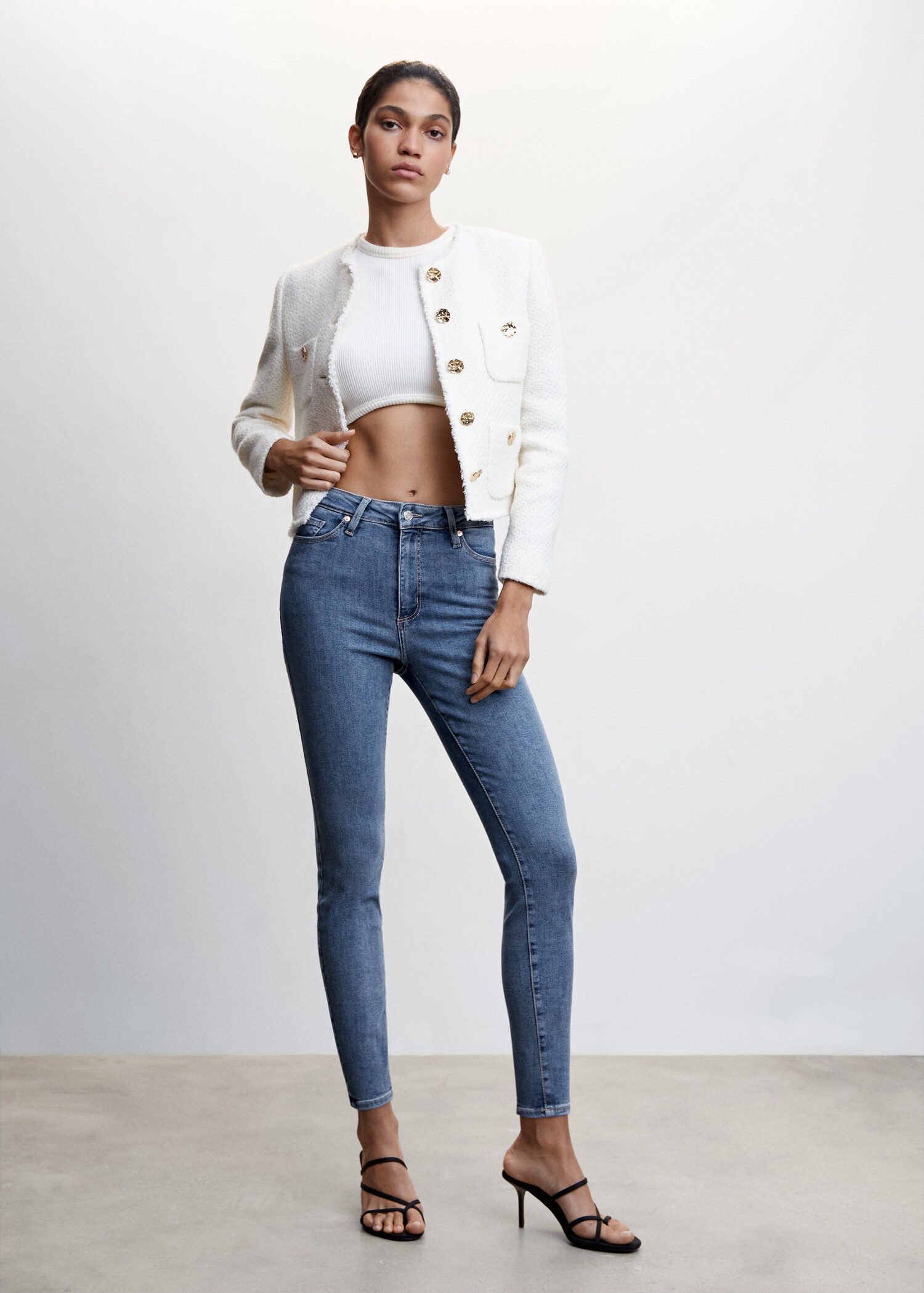 Jean skinny taille haute  - Plan général