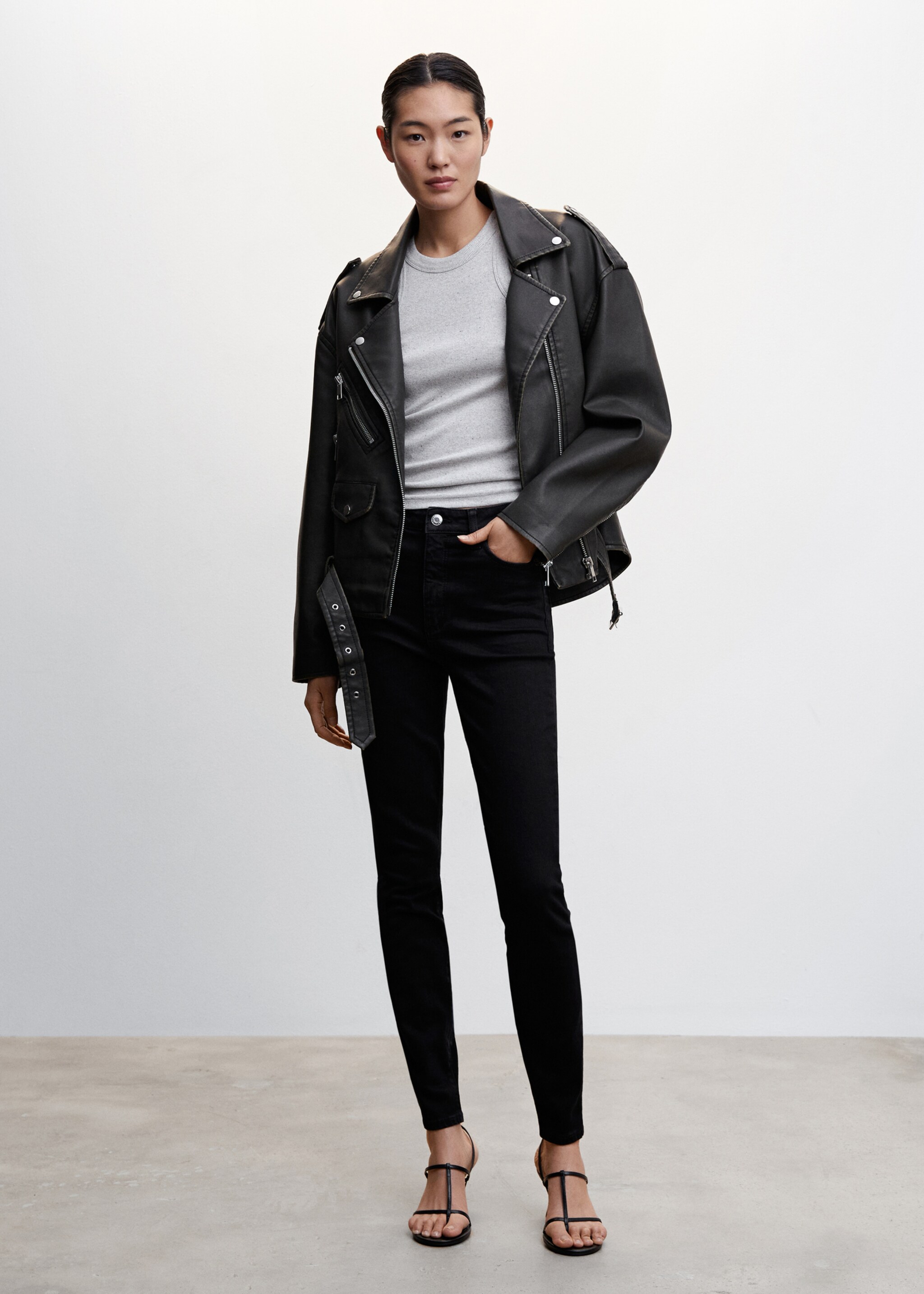 High-waist skinny jeans - Overzichtstekening