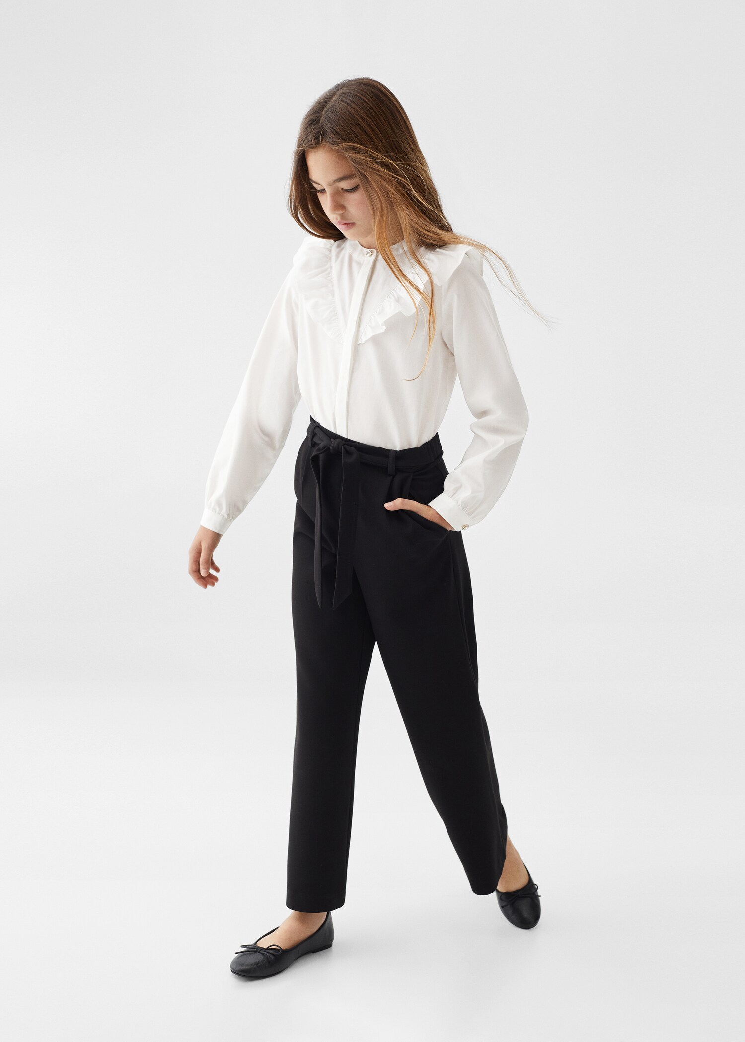 Jewel button blouse - General plane
