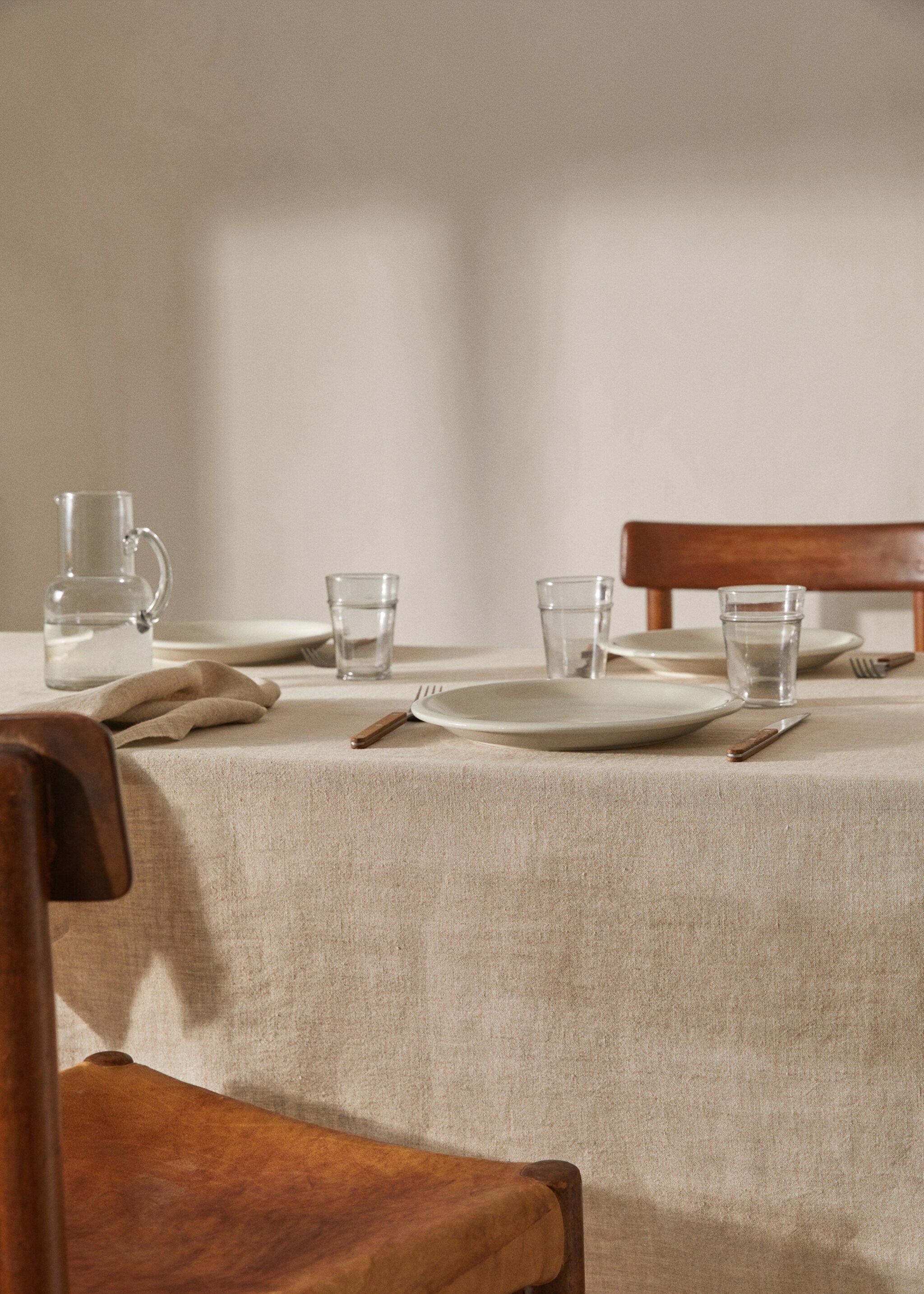100% linen tablecloth 145x200cm - General plane