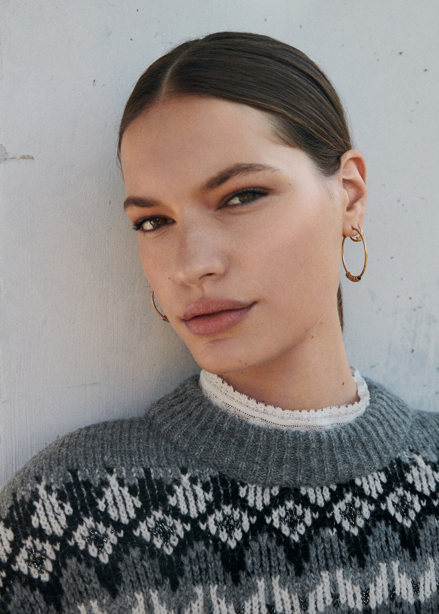Bead loop earrings - General plane