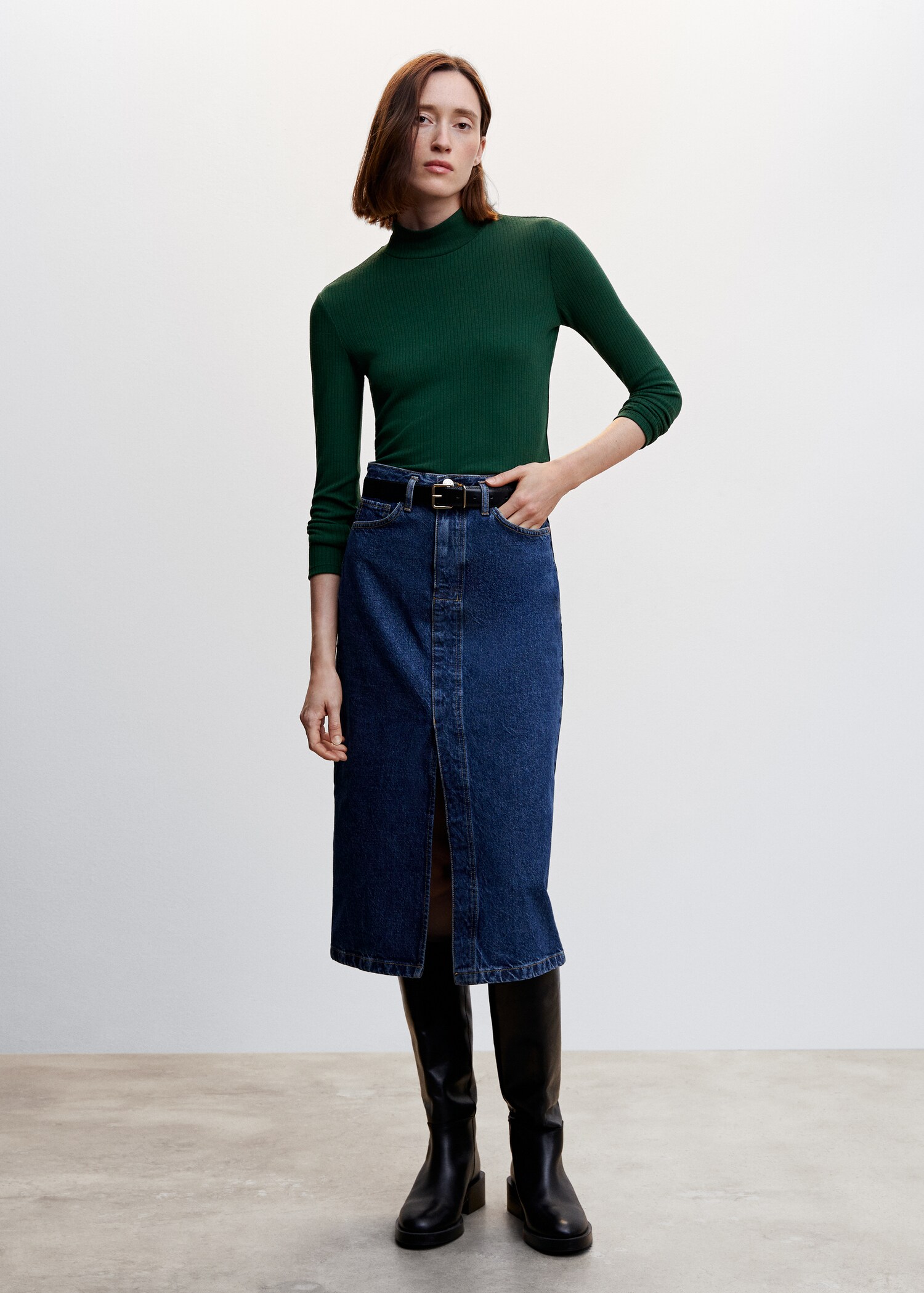 Ribbed long-sleeved t-shirt - General plane