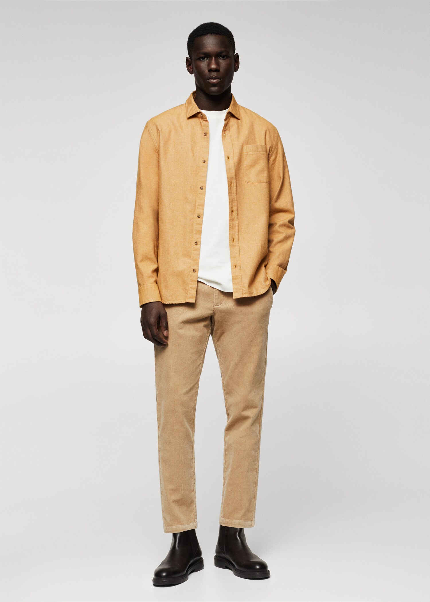 Tapered cropped corduroy pants - General plane
