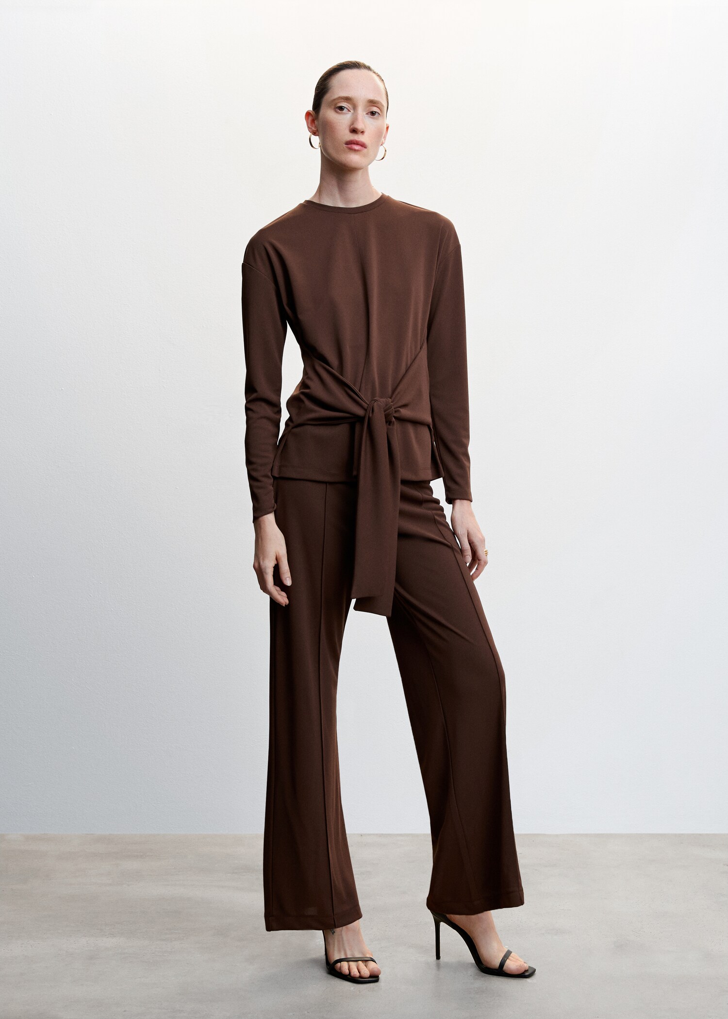 Seam-detail straight-fit trousers - General plane