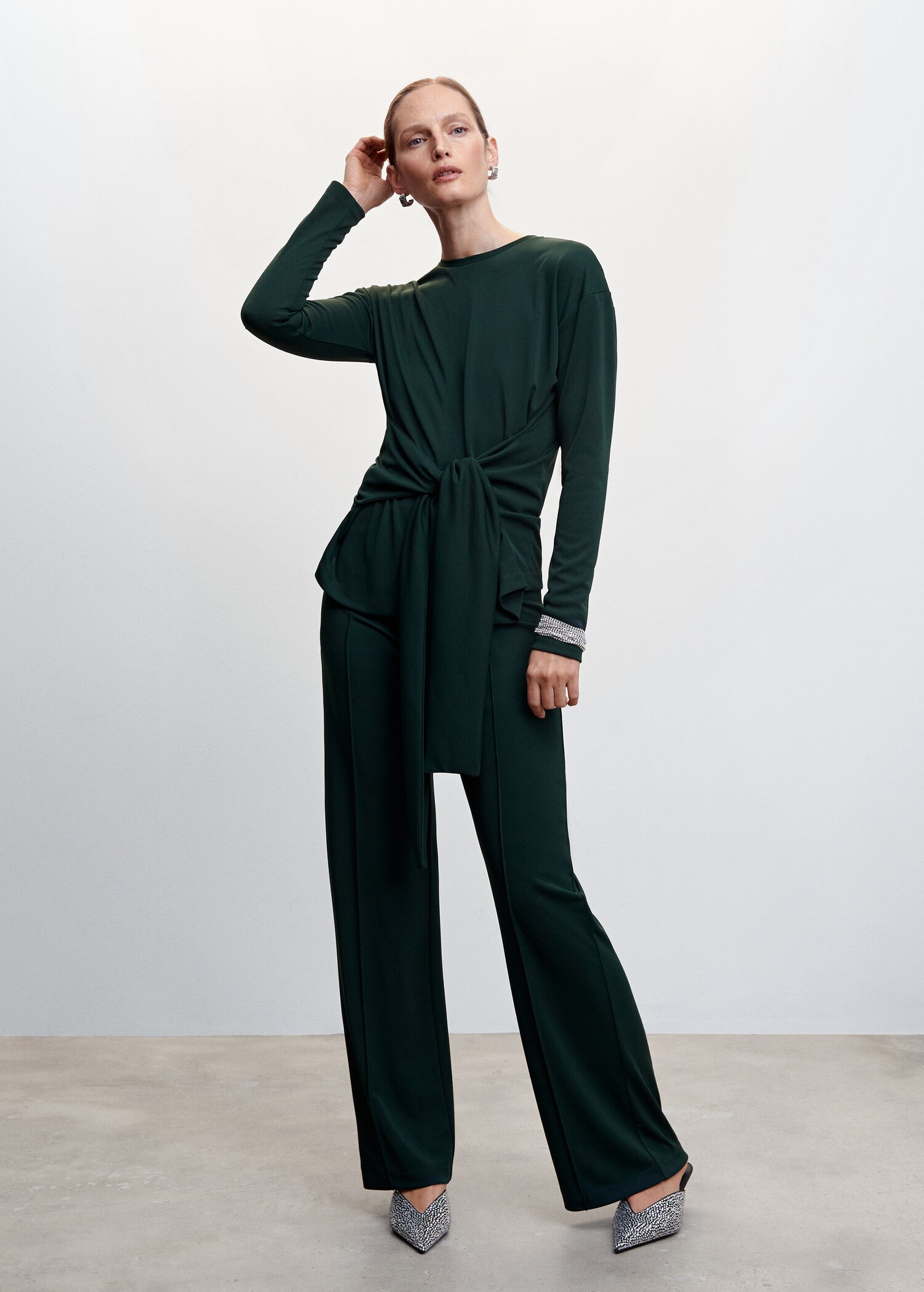 Seam-detail straight-fit trousers - General plane