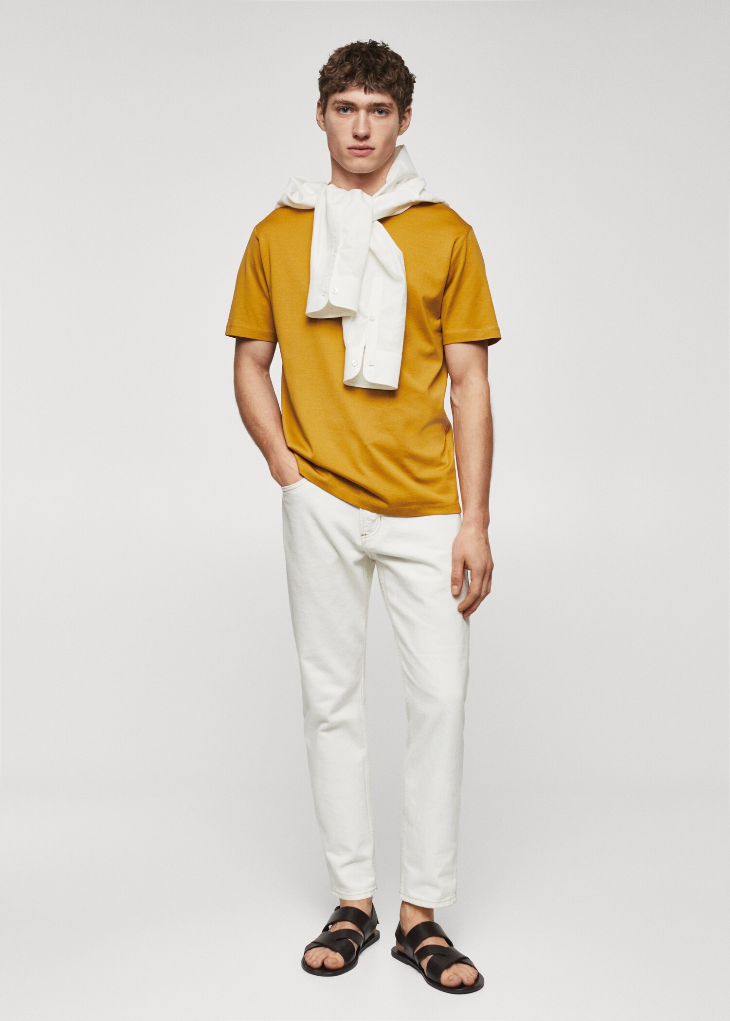 Basic mercerised lightweight shirt - General plane