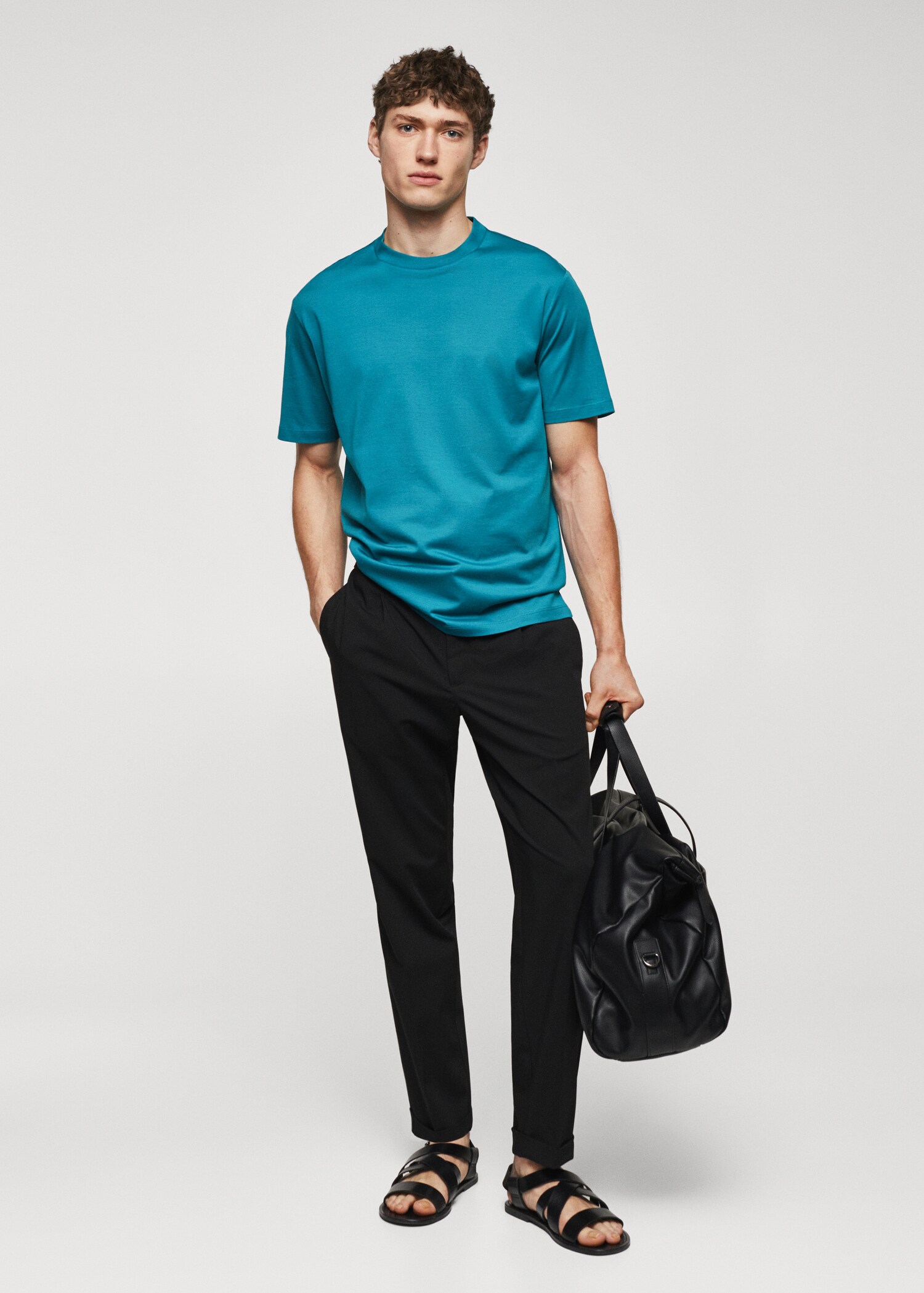 Merzerisiertes Basic-T-Shirt Lightweight - Herren | MANGO OUTLET 