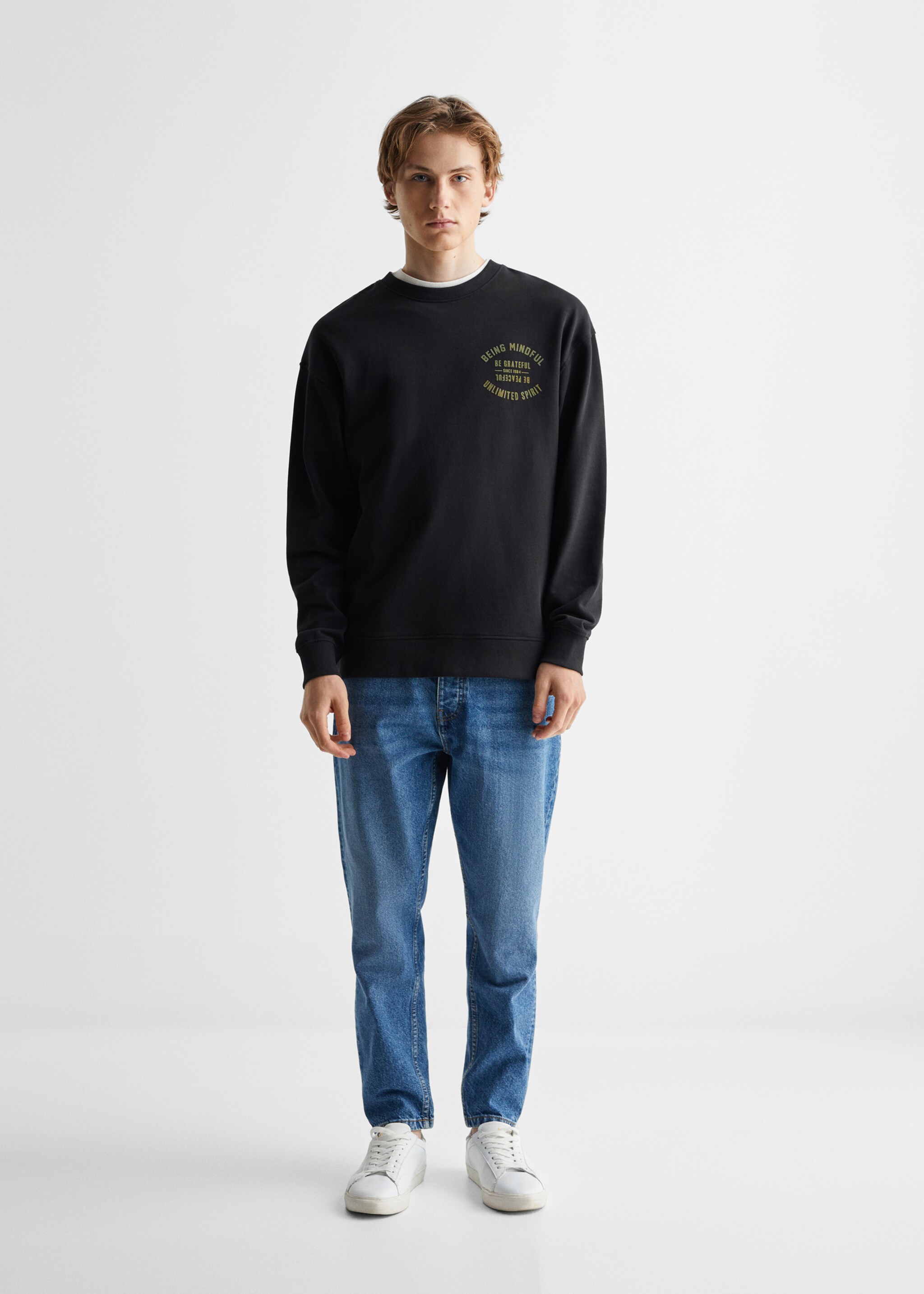 Message cotton sweatshirt - General plane