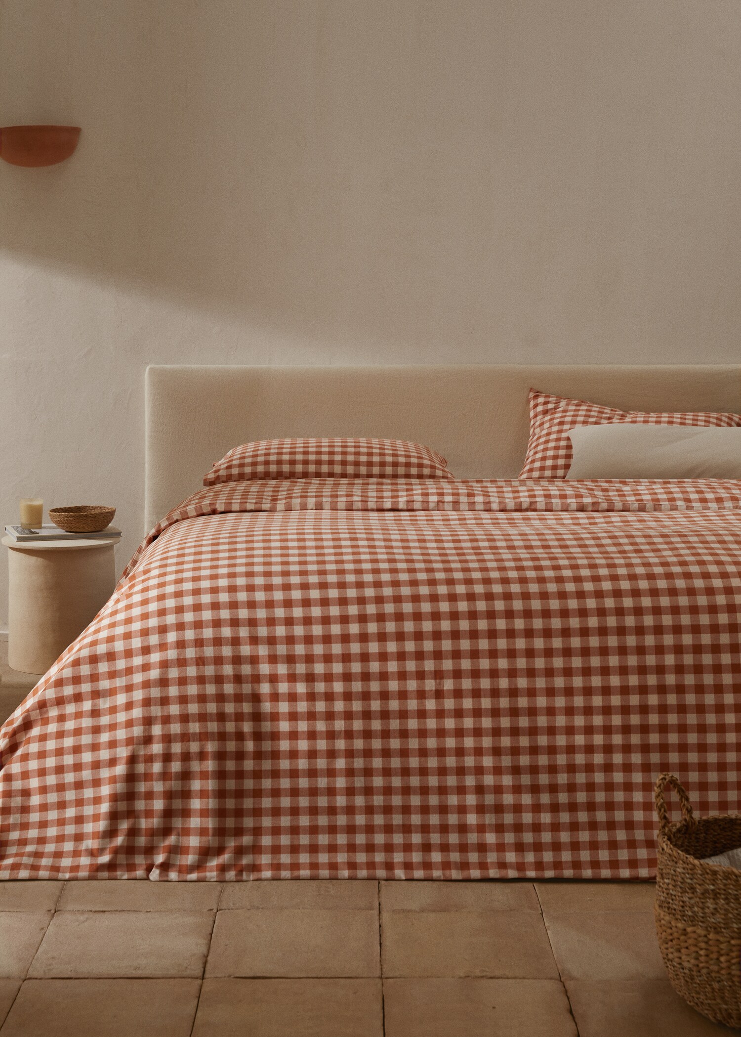 Housse de couette 100 % coton vichy lit de 180/200 cm - Plan général