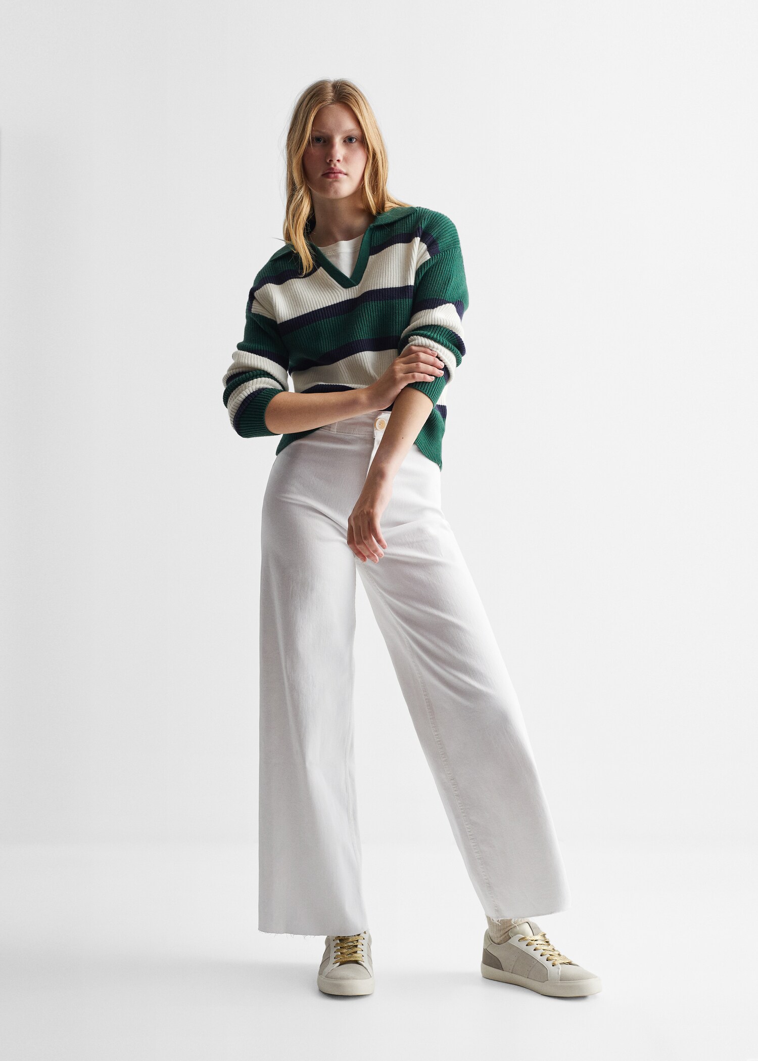 Culotte cropped jeans - General plane