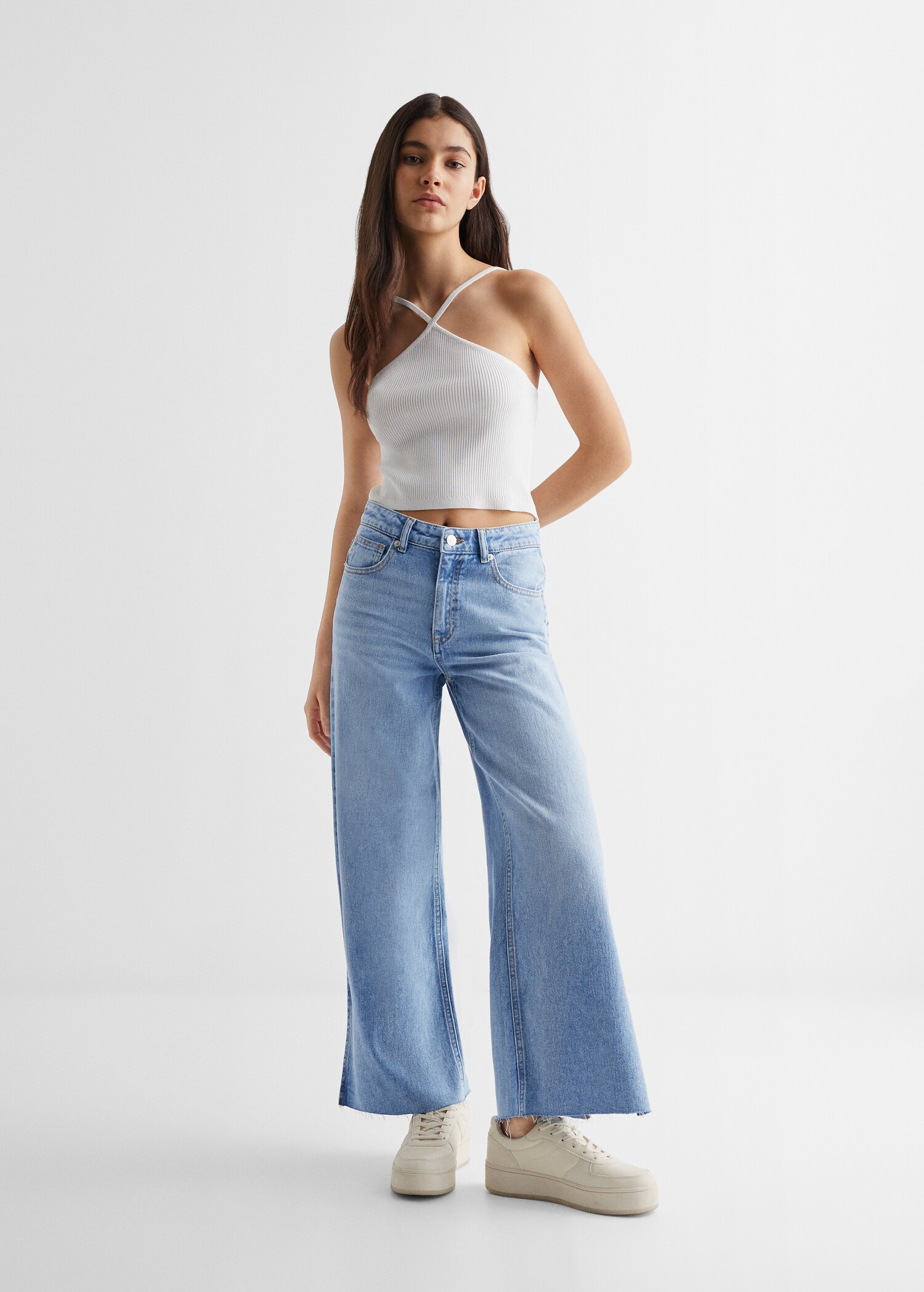 Jean style jupe-culotte ouvertures - Plan général