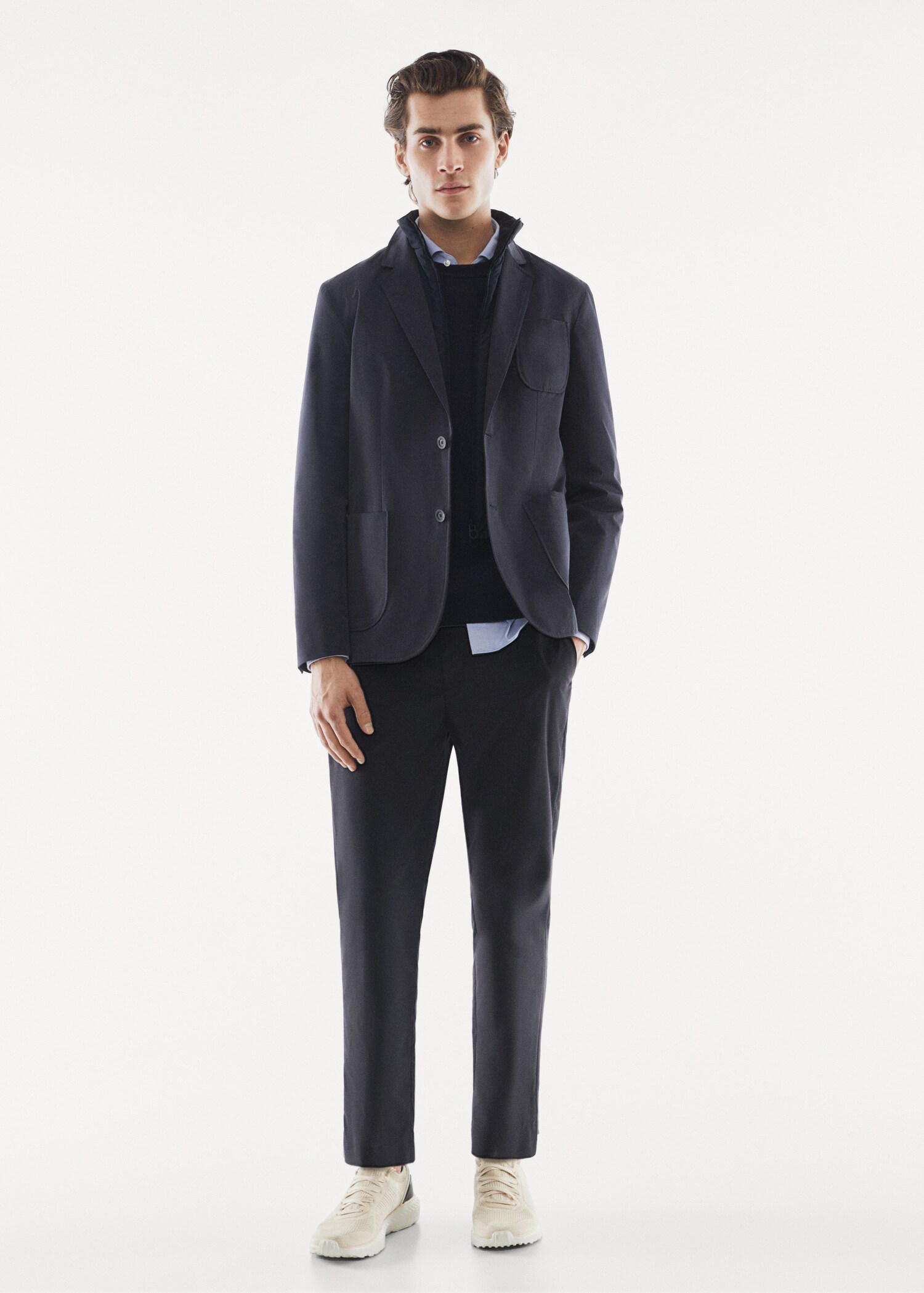 Slim-fit water-repellent pants - General plane
