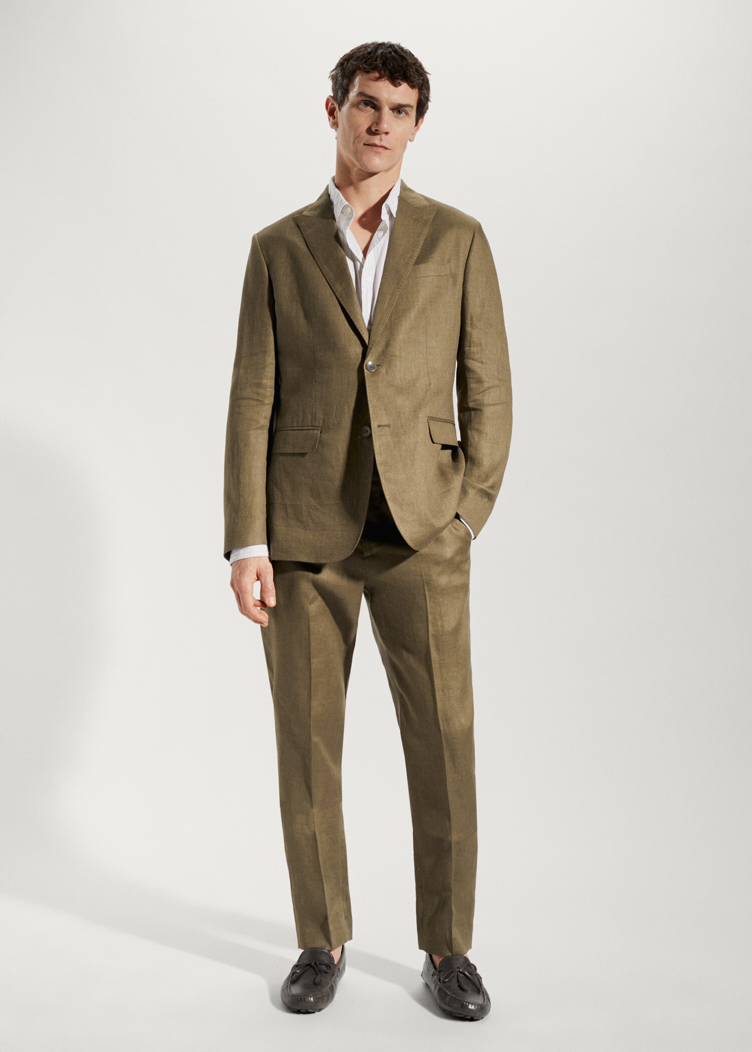 Blazer suit 100% linen - General plane