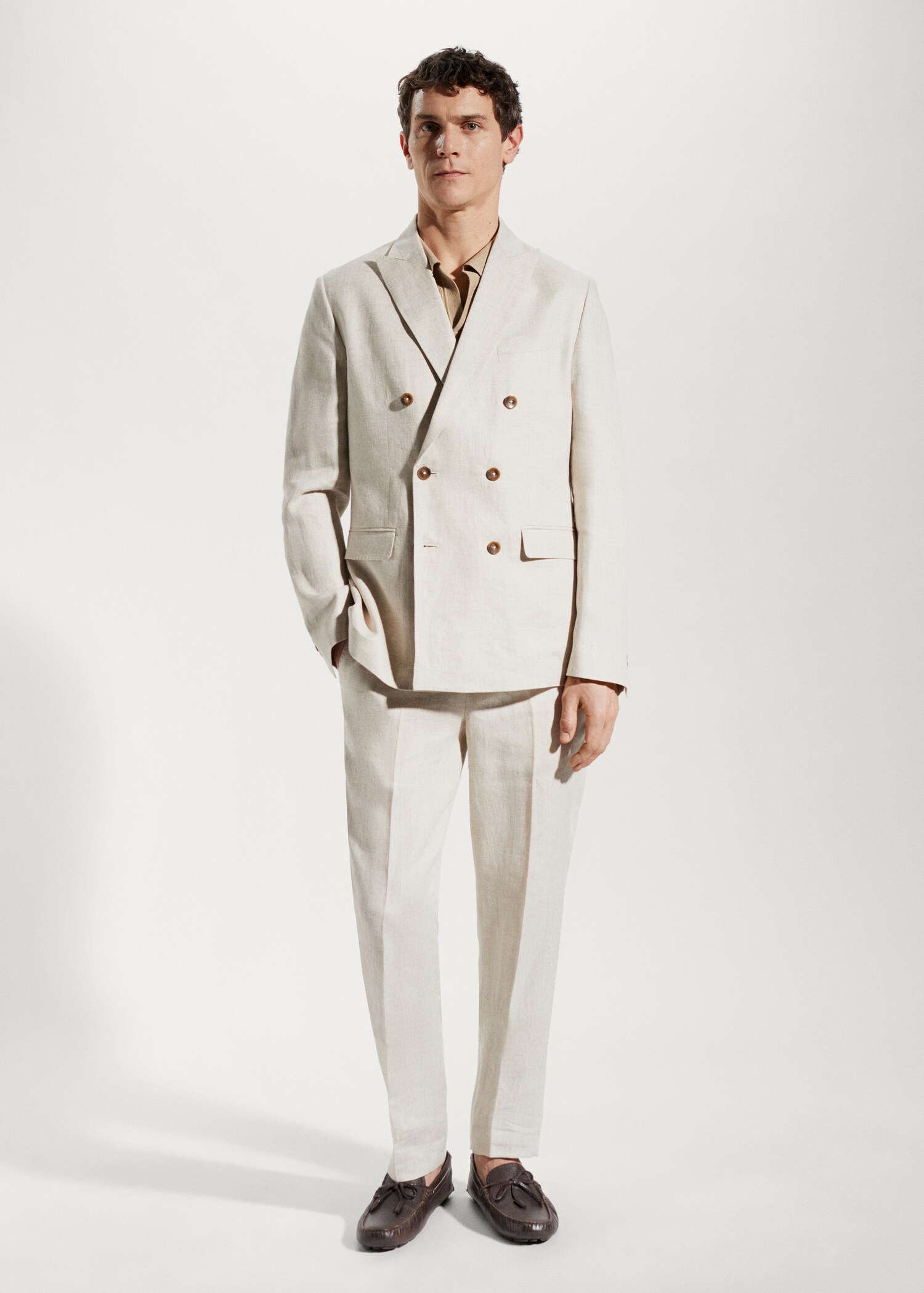 100% linen suit blazer - General plane