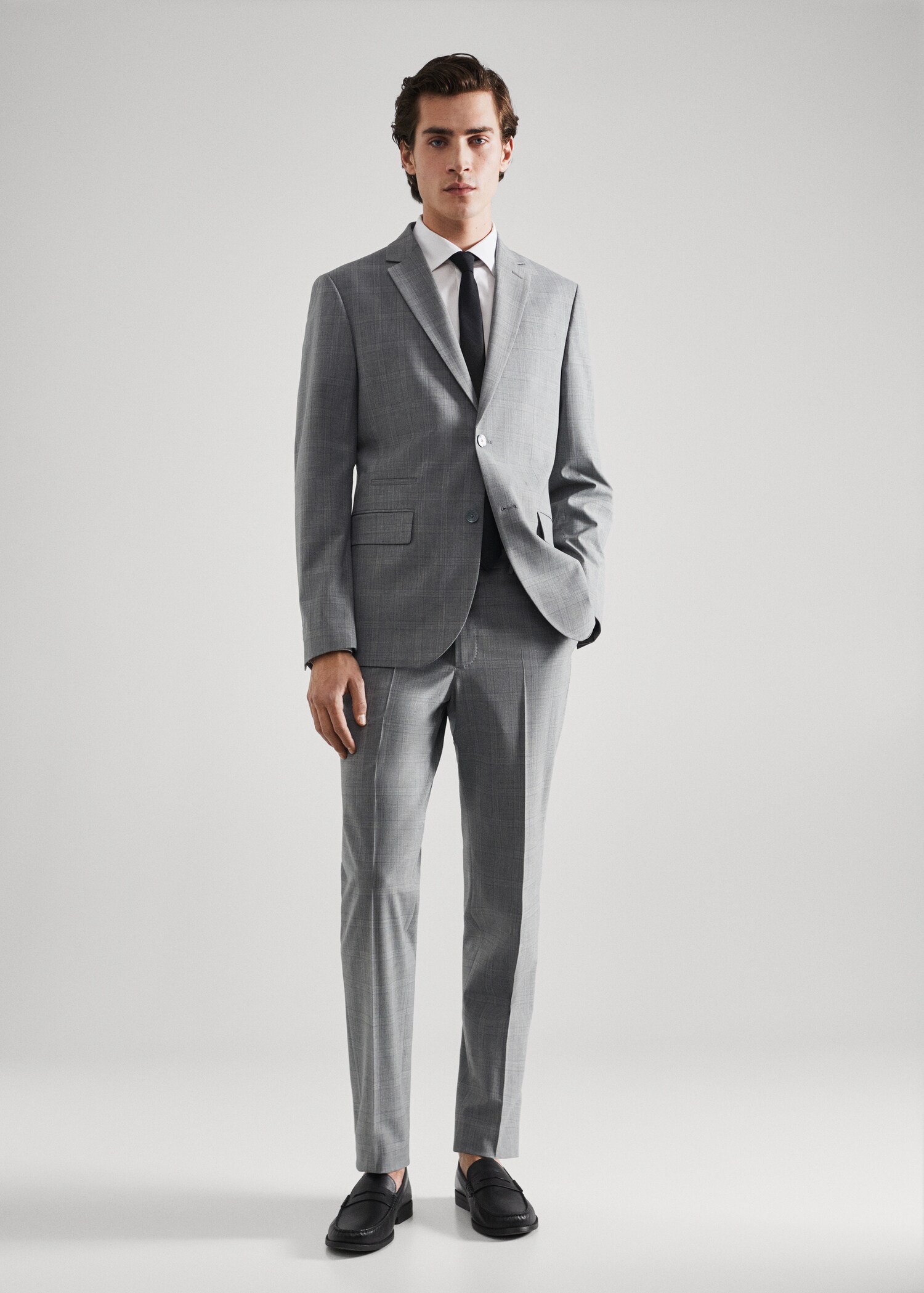 Giacca completo lana slim fit quadri - Piano generale