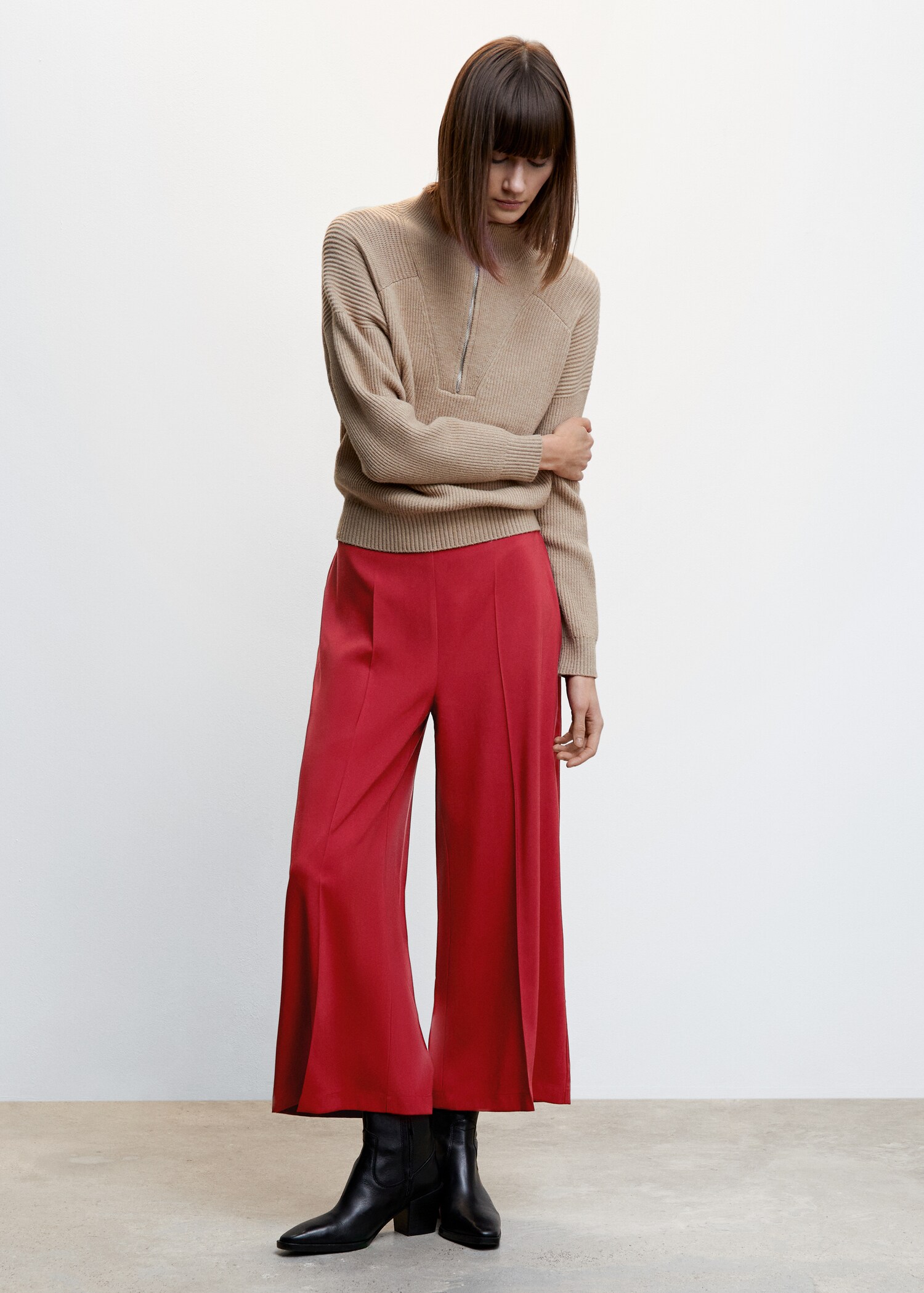 High-waist palazzo pants - General plane